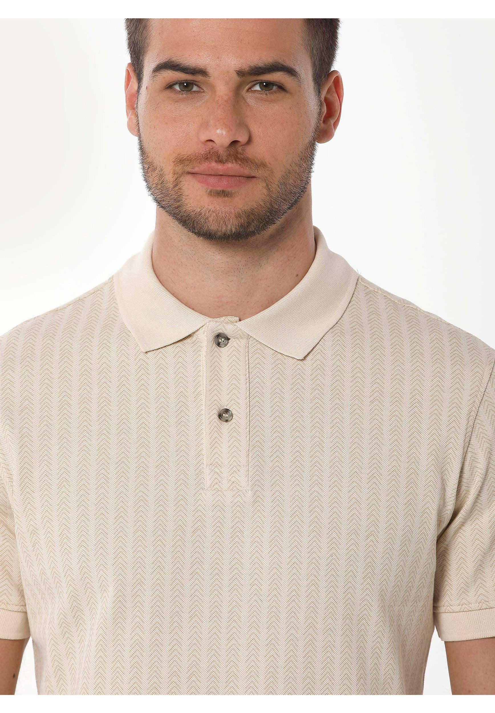 Poloshirt aus Bio-Baumwolle mit Allover-Print