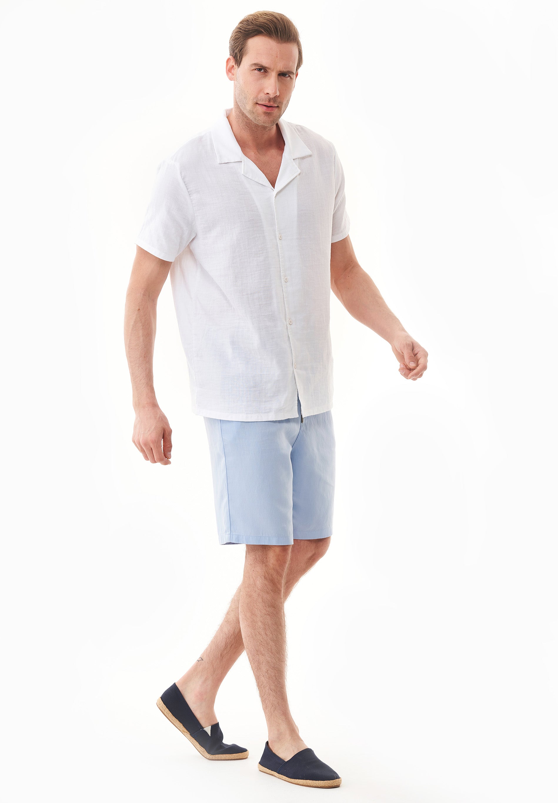 Shorts aus TENCEL™ Lyocell und Leinen