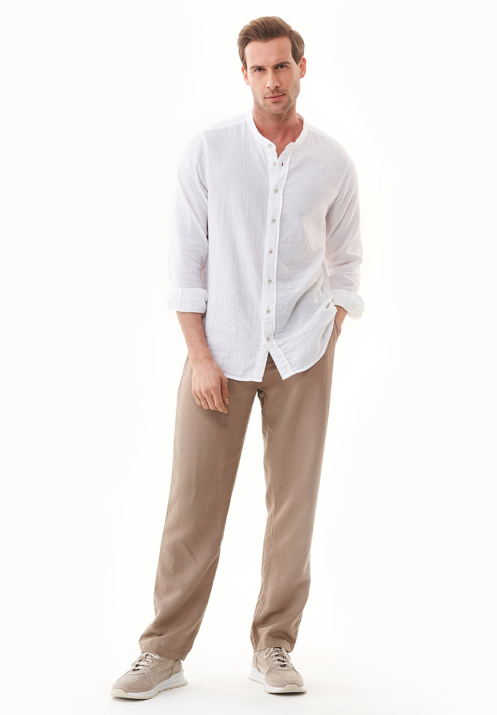 Hose aus TENCEL™ Lyocell und Leinen