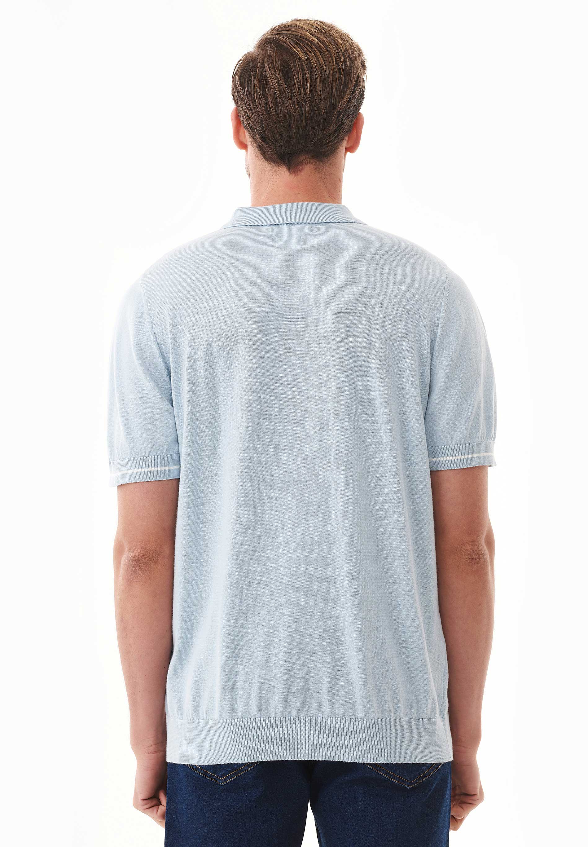 Strick-Poloshirt aus Bio-Baumwolle