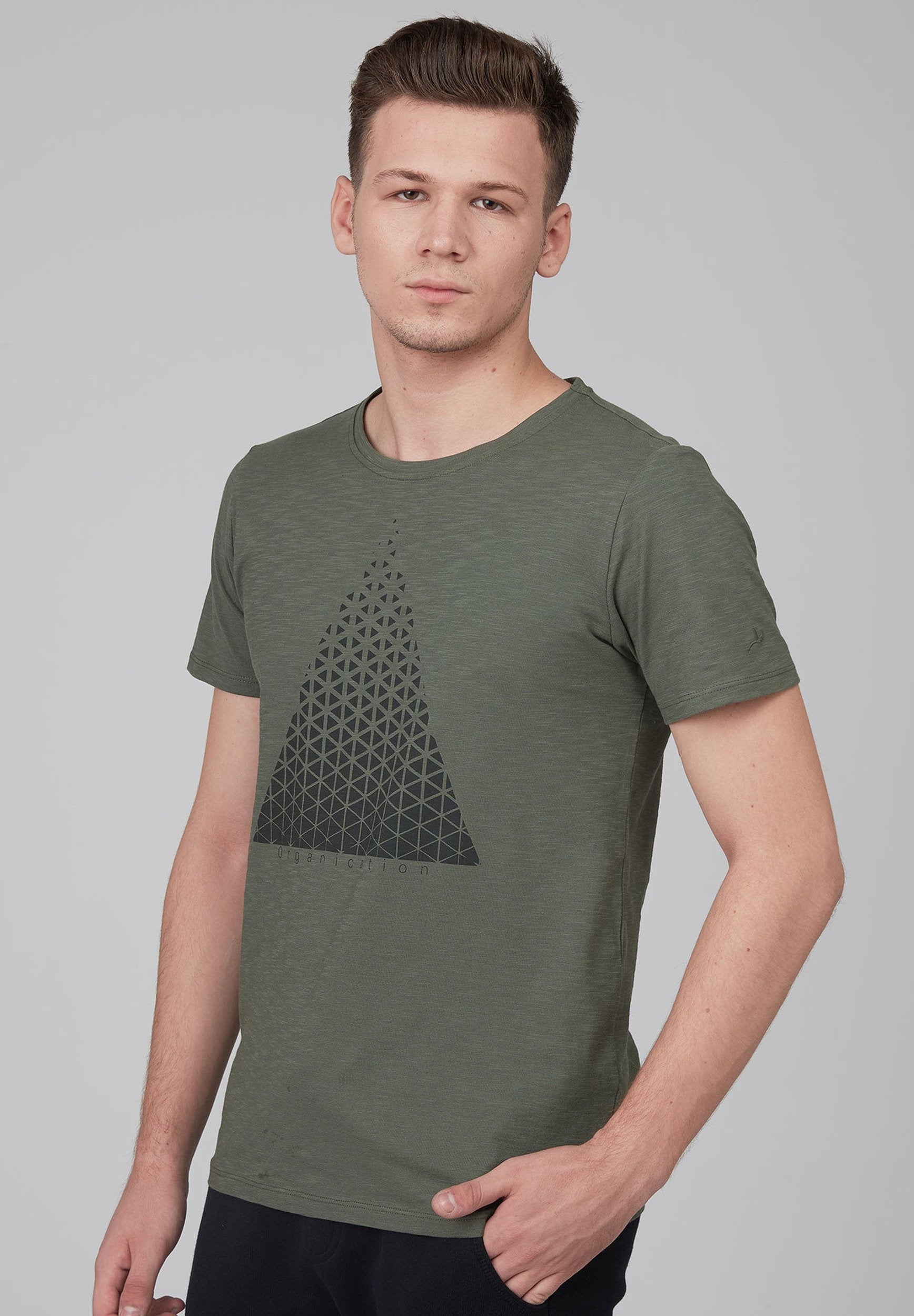 T-Shirt aus Bio-Baumwolle mit Dreieck-Print