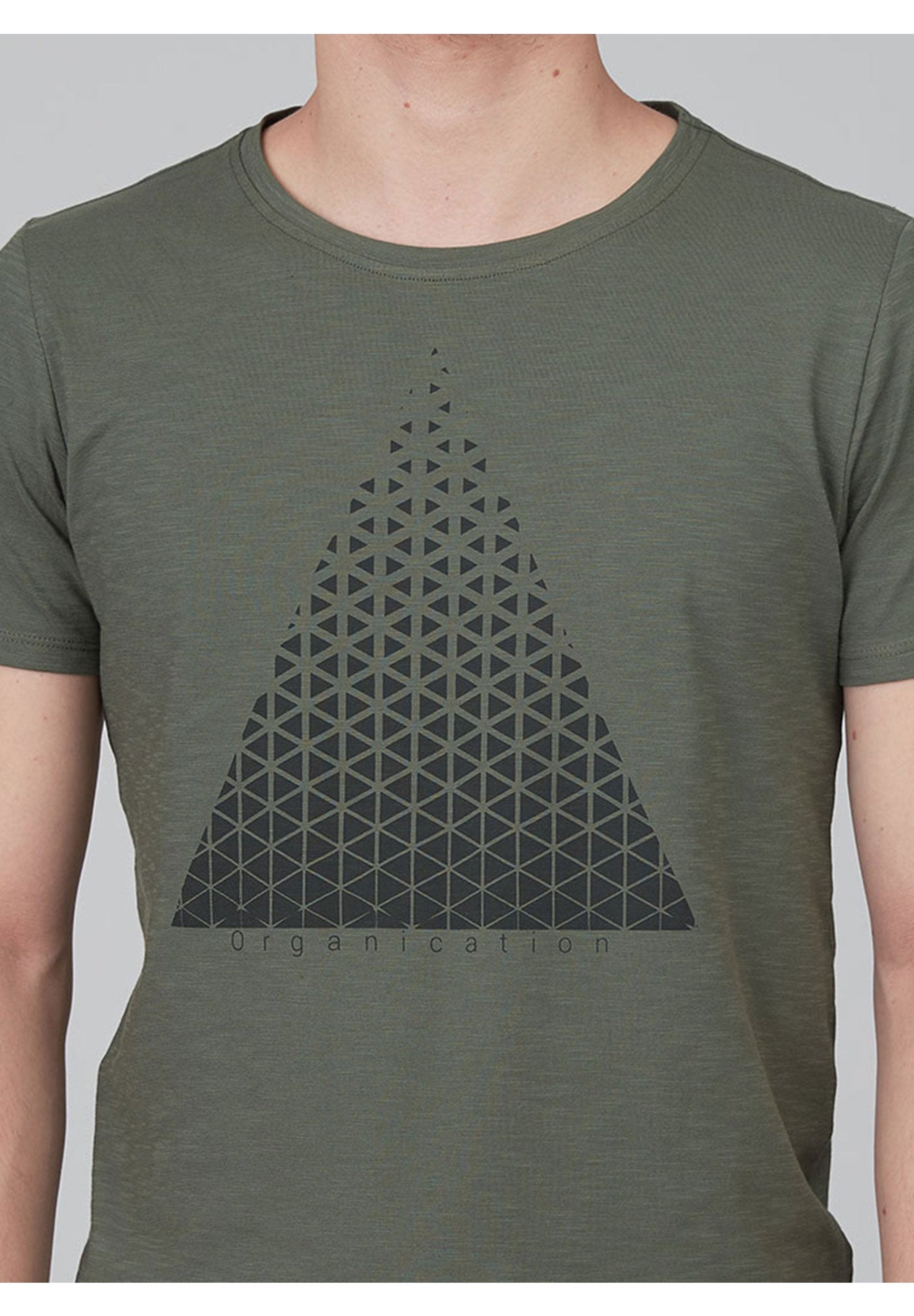 T-Shirt aus Bio-Baumwolle mit Dreieck-Print