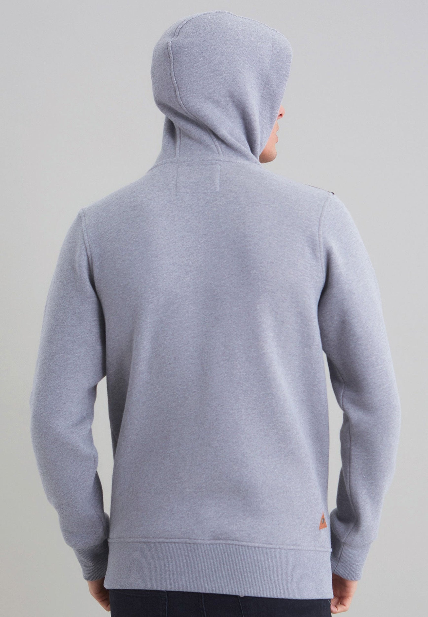Kapuzensweater aus Bio-Baumwolle mit Kontrast Schulterpasse