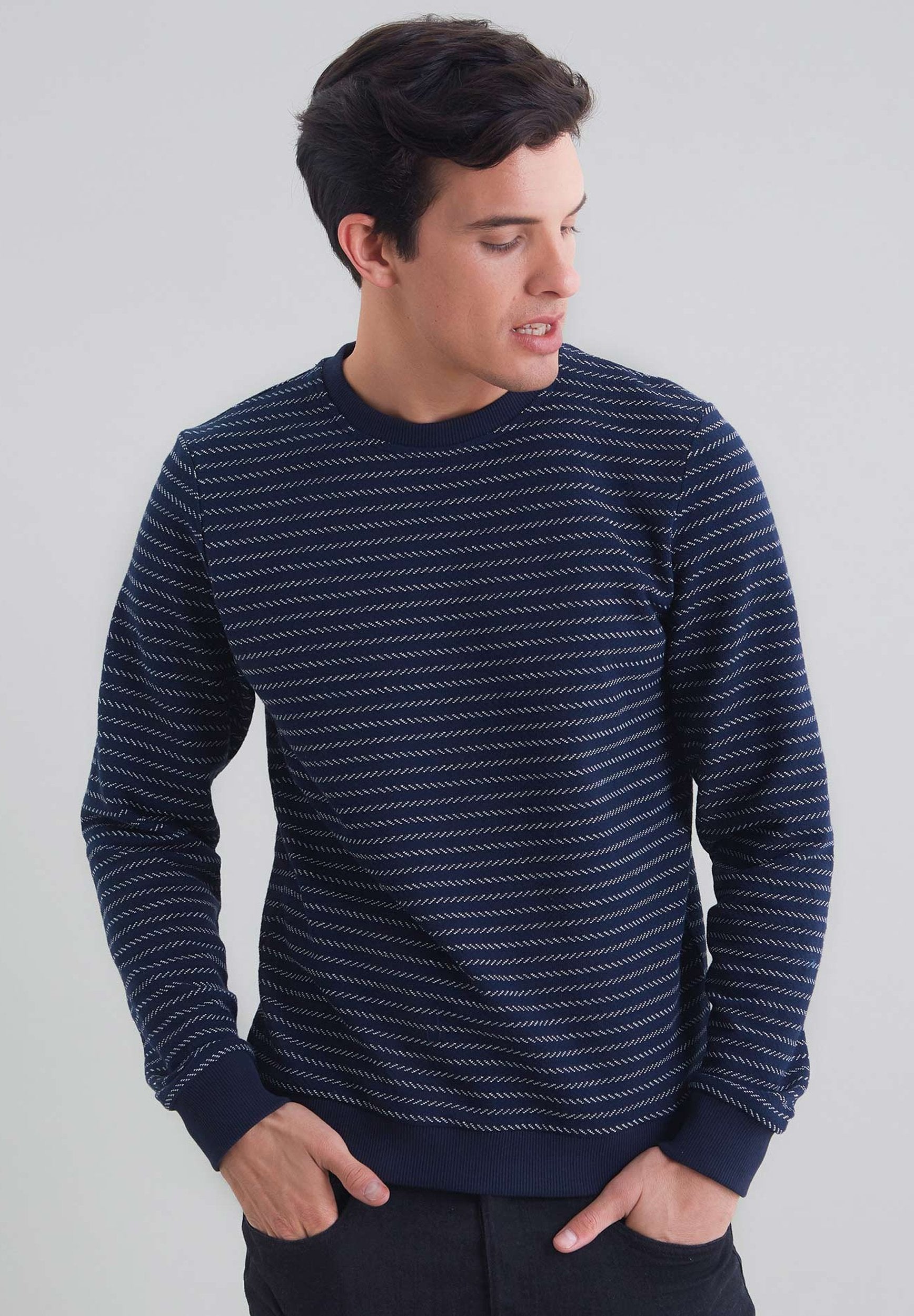 Basic Ringel Sweatshirt aus Bio-Baumwolle