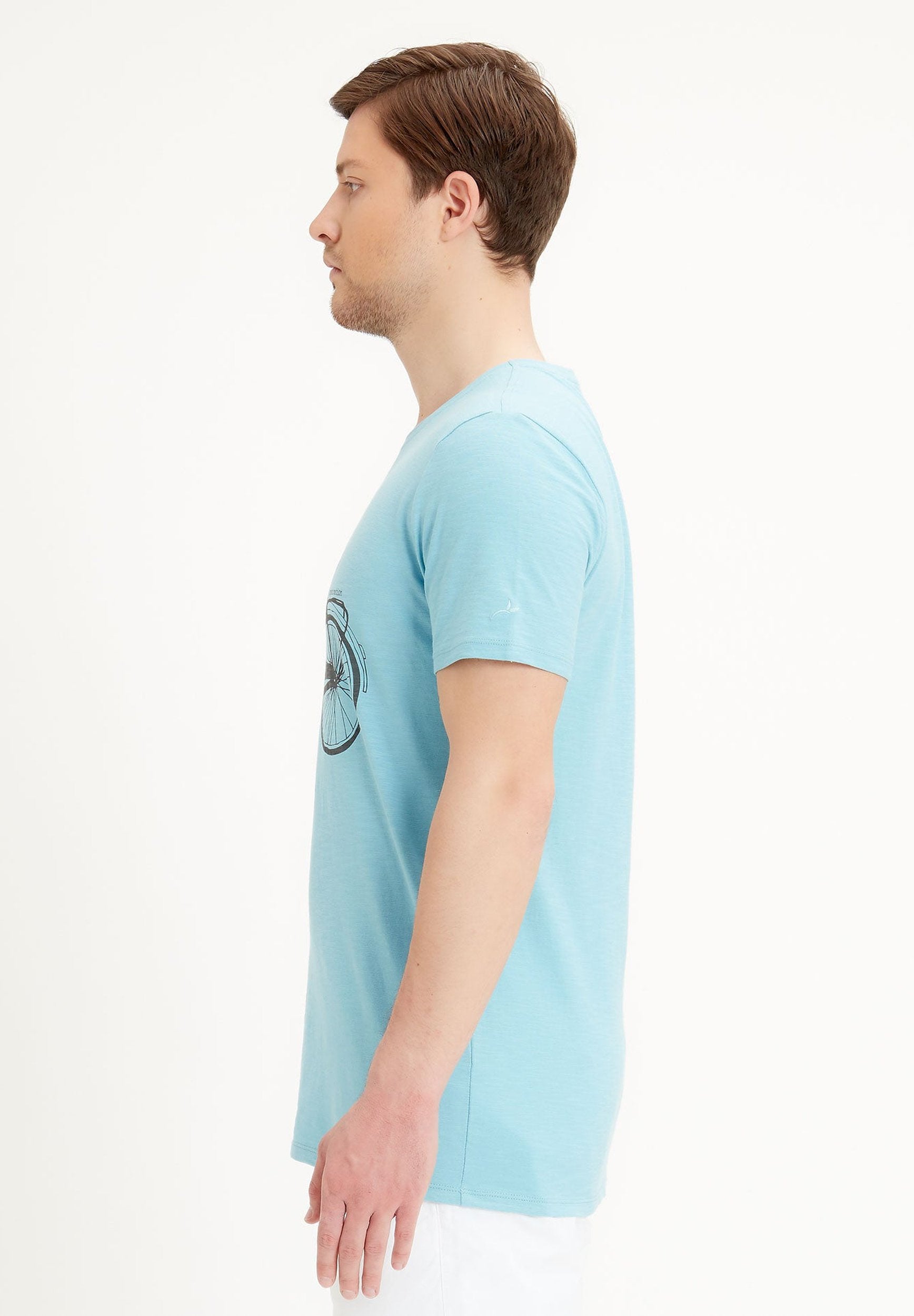 T-Shirt aus Bio-Baumwolle mit Fahrrad-Print