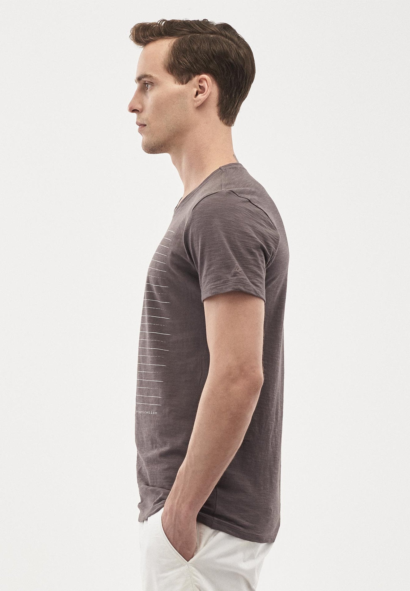T-Shirt aus Bio-Baumwolle mit Linien-Print