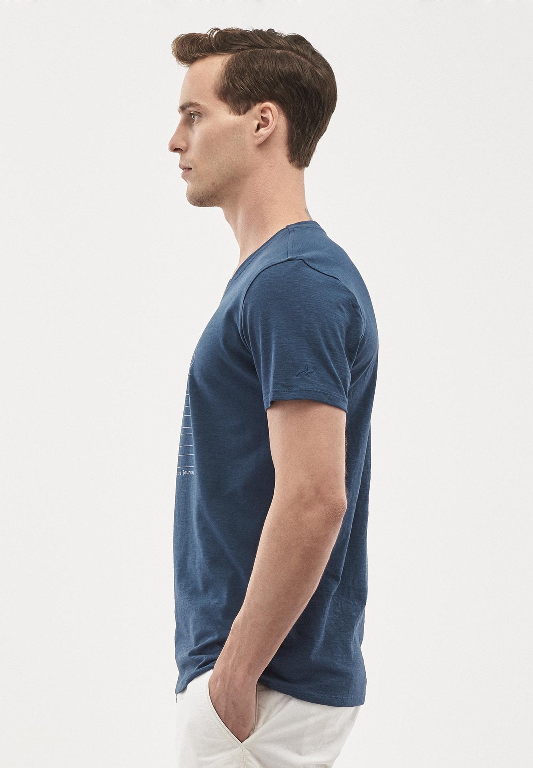 T-Shirt aus Bio-Baumwolle mit Linien-Print