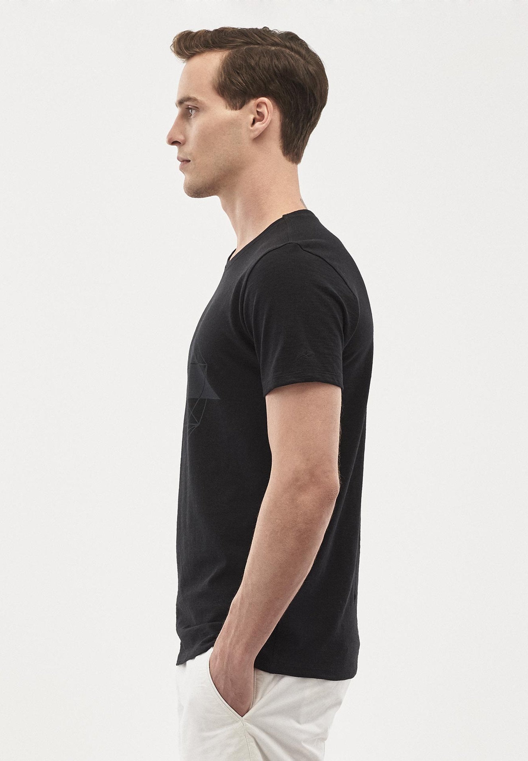 T-Shirt aus Bio-Baumwolle mit geometrischem Druck