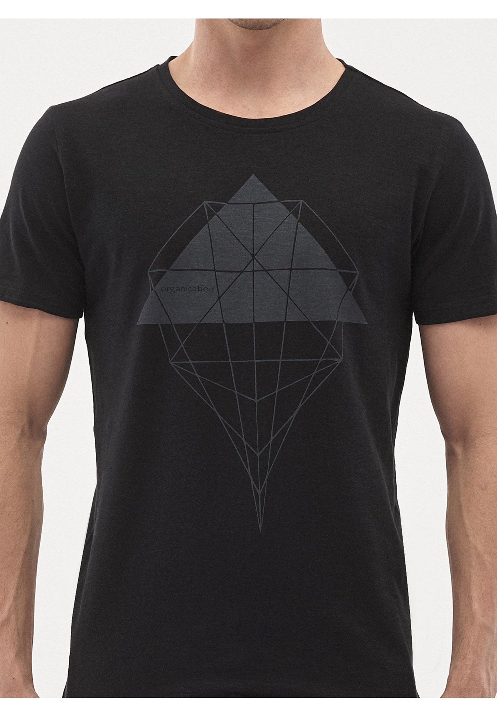 T-Shirt aus Bio-Baumwolle mit geometrischem Druck