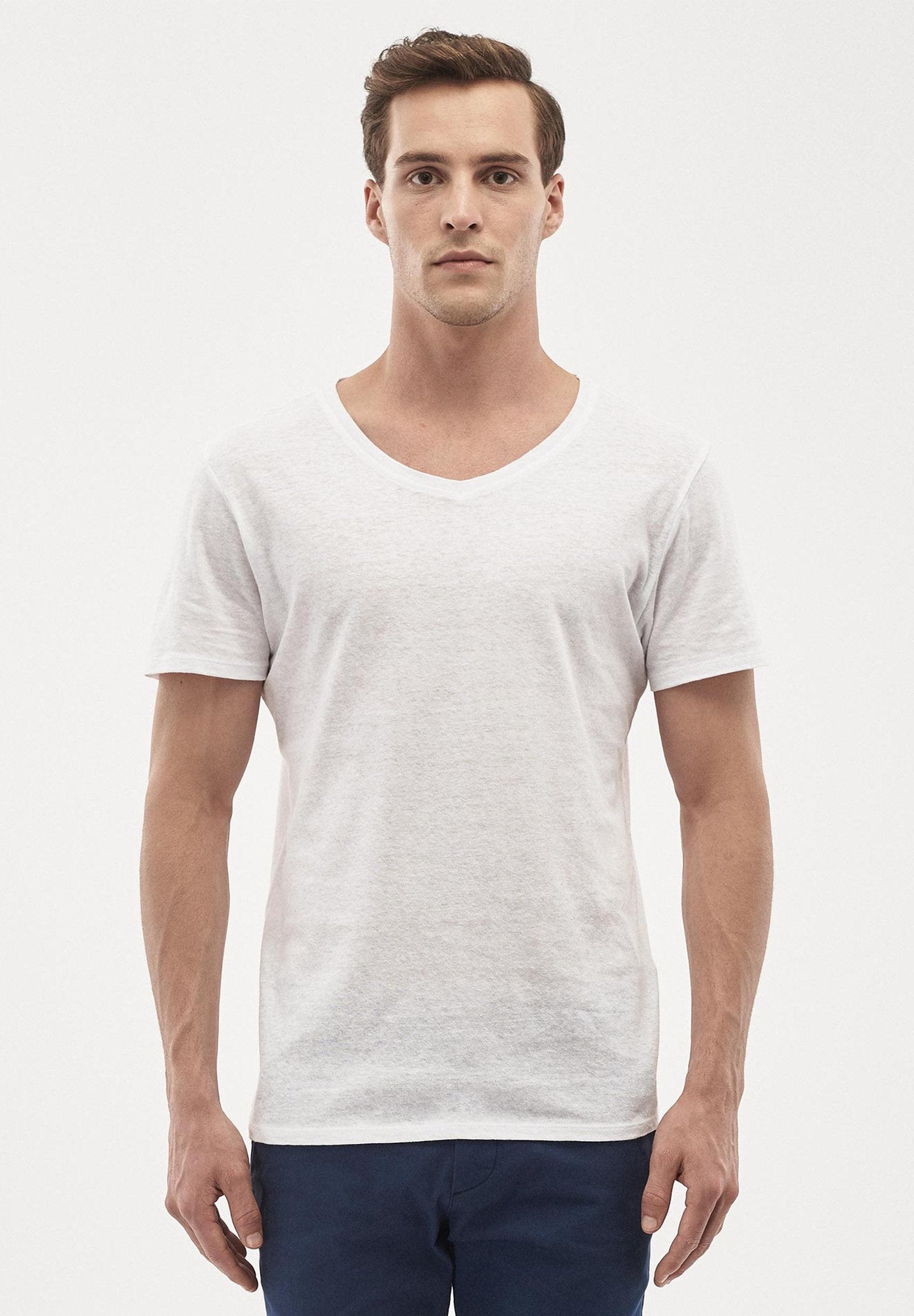 T-Shirt aus Leinen-Bio-Baumwolle-Mix