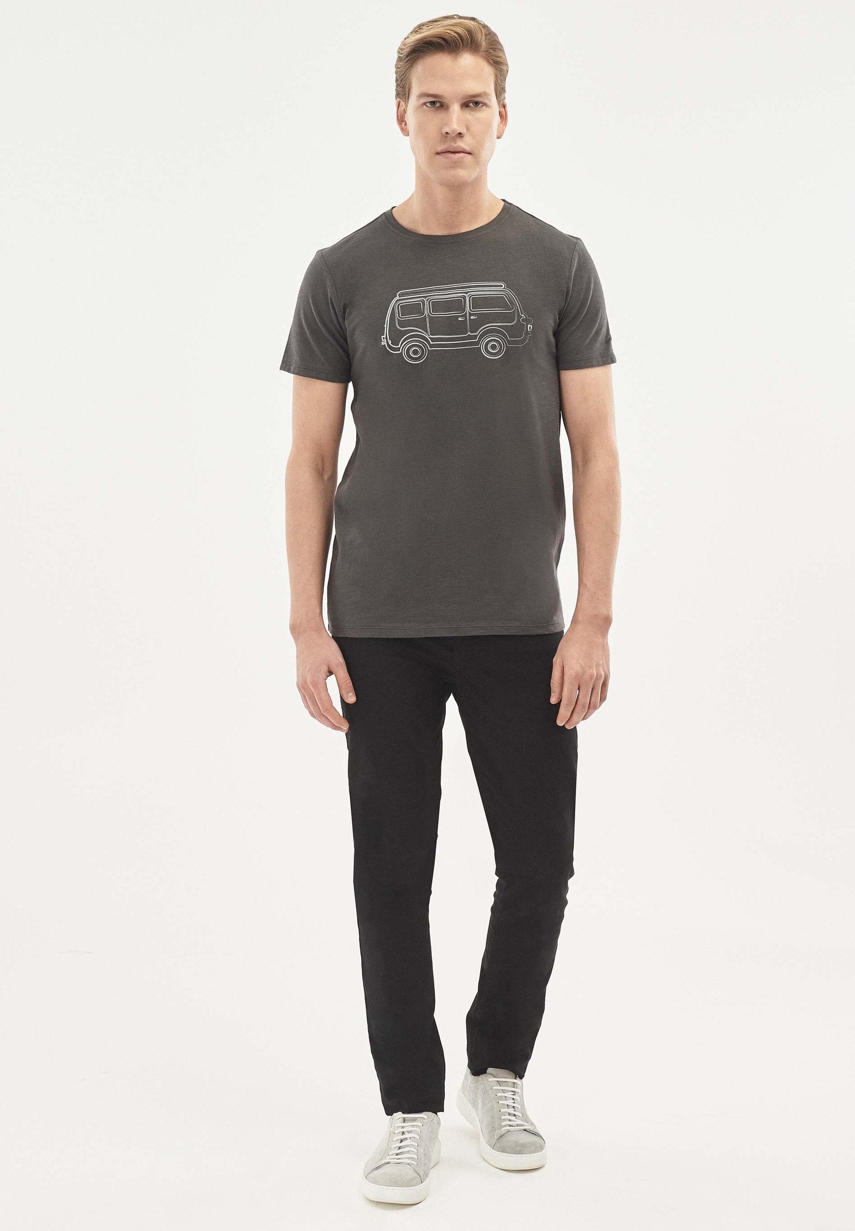 T-Shirt aus Bio-Baumwolle mit Camper-Van-Print