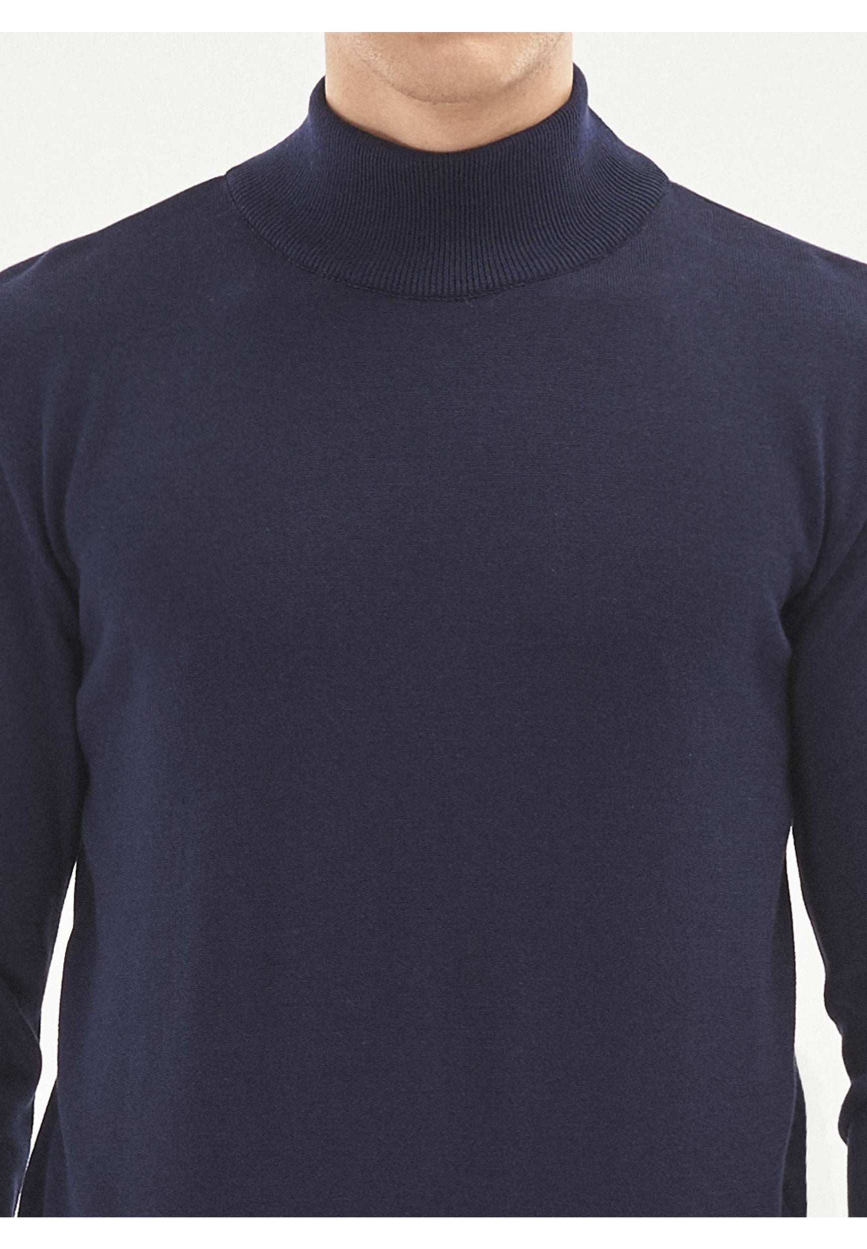 Pullover aus Bio-Baumwolle mit Stehkragen
