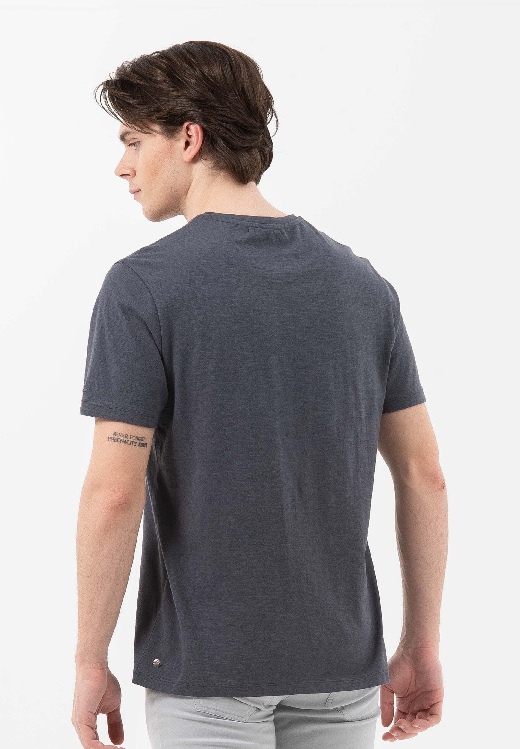 T-Shirt aus Bio-Baumwolle mit Kamera-Print