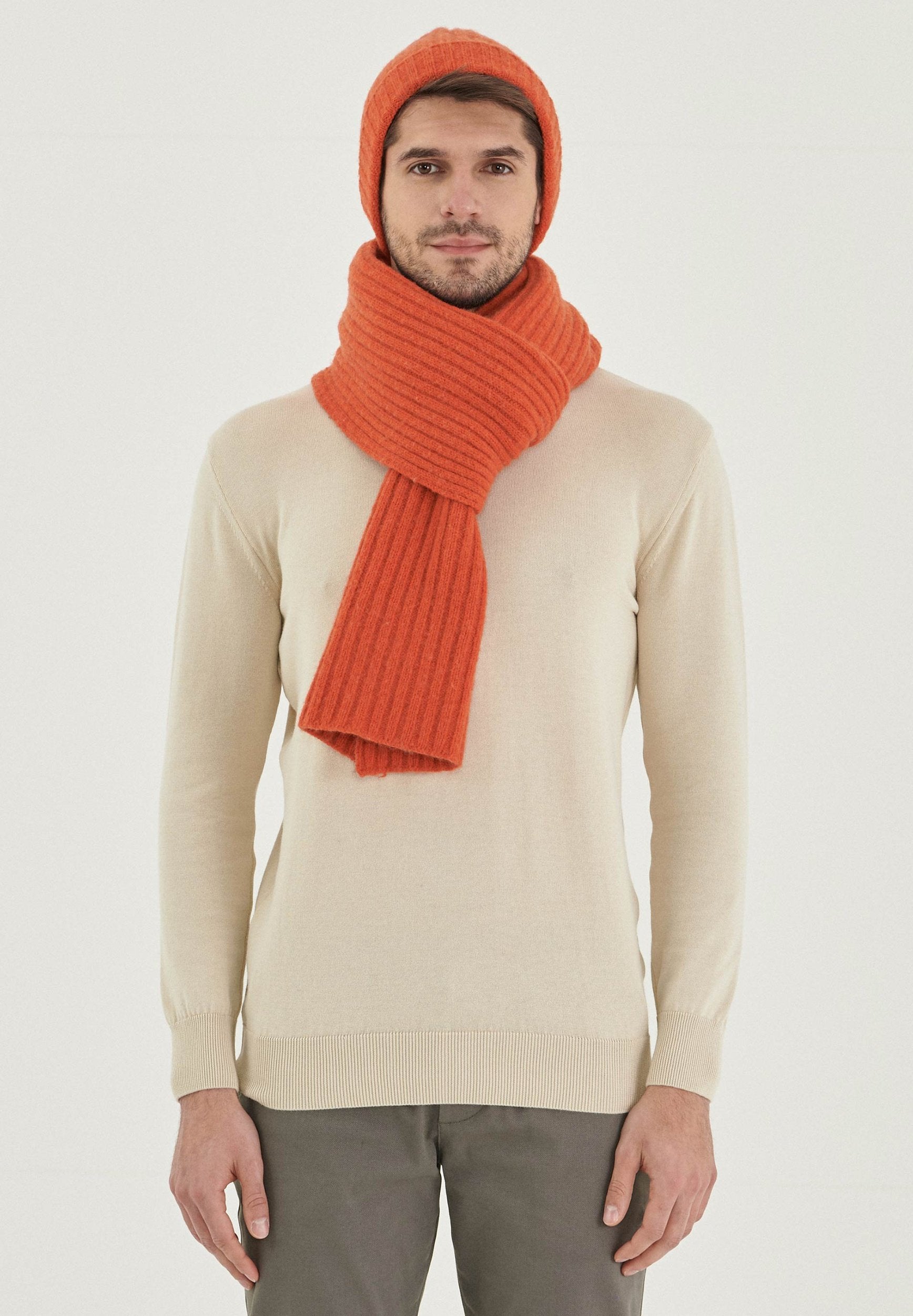 Unisex Strickschal aus Bio-Merinowolle und Bio-Baumwolle