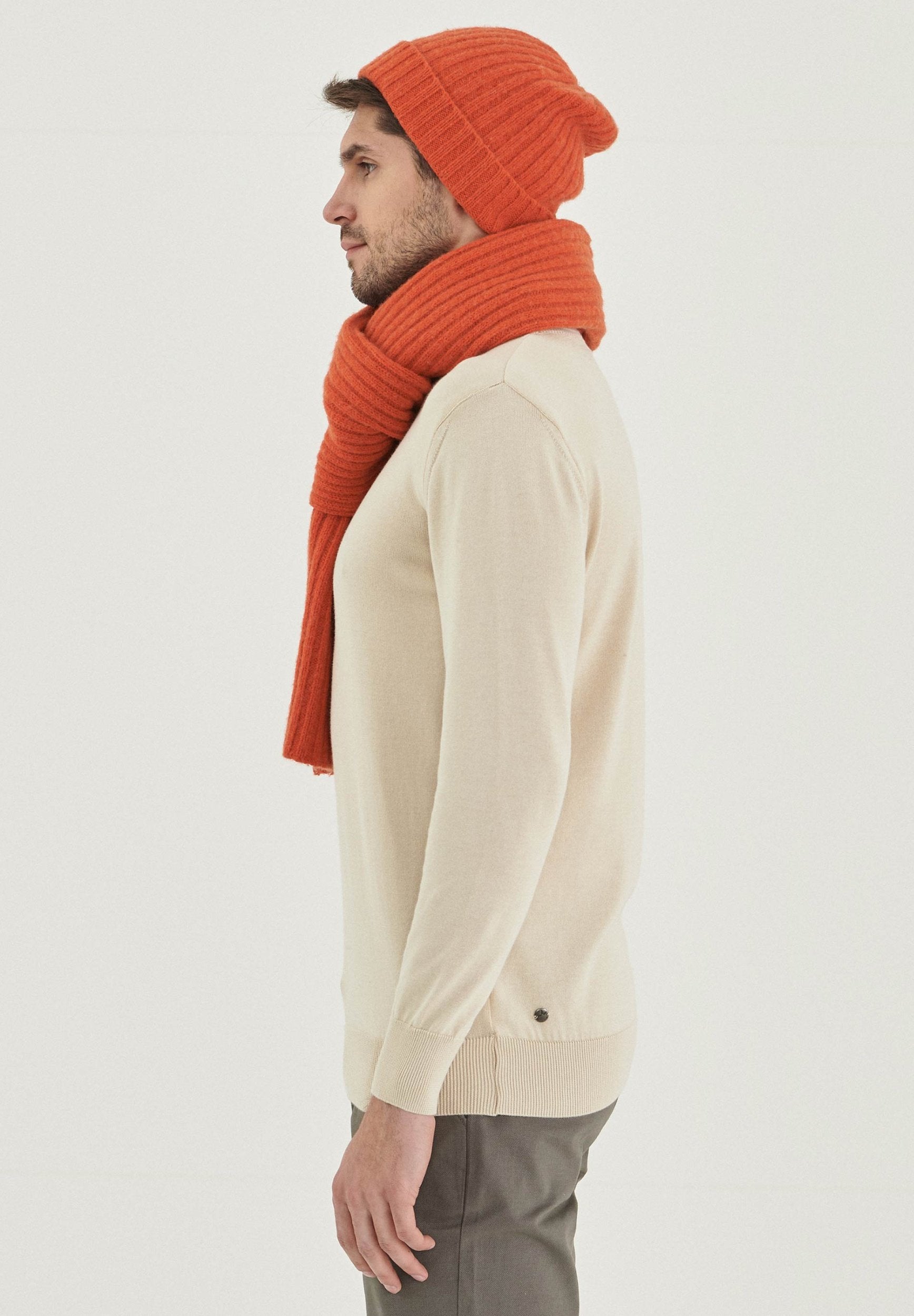 Unisex Strickschal aus Bio-Merinowolle und Bio-Baumwolle