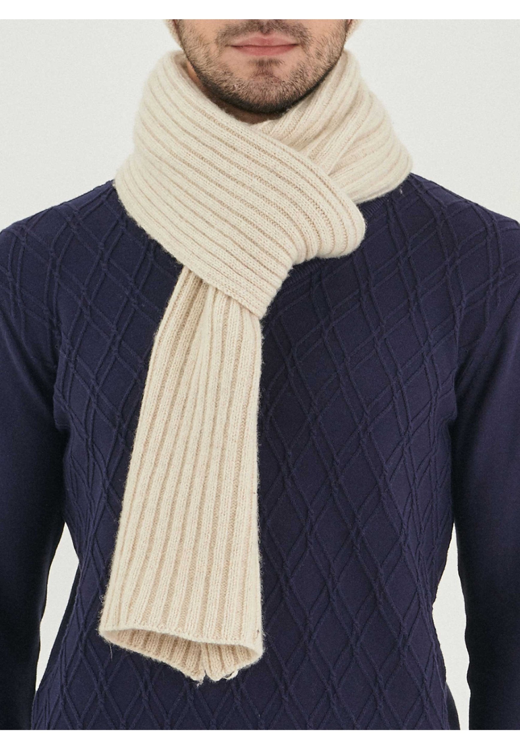Unisex Strickschal aus Bio-Merinowolle und Bio-Baumwolle