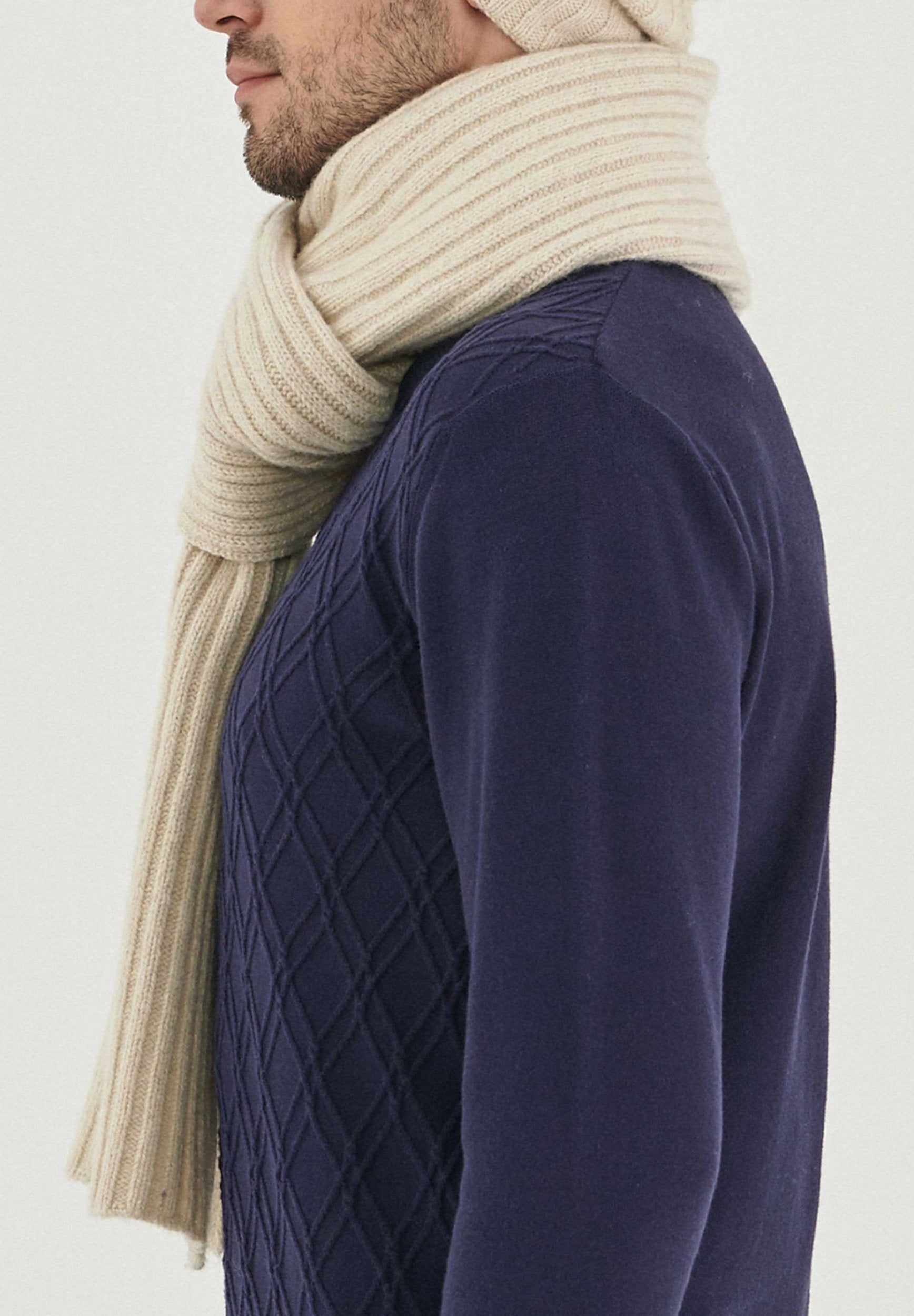 Unisex Strickschal aus Bio-Merinowolle und Bio-Baumwolle