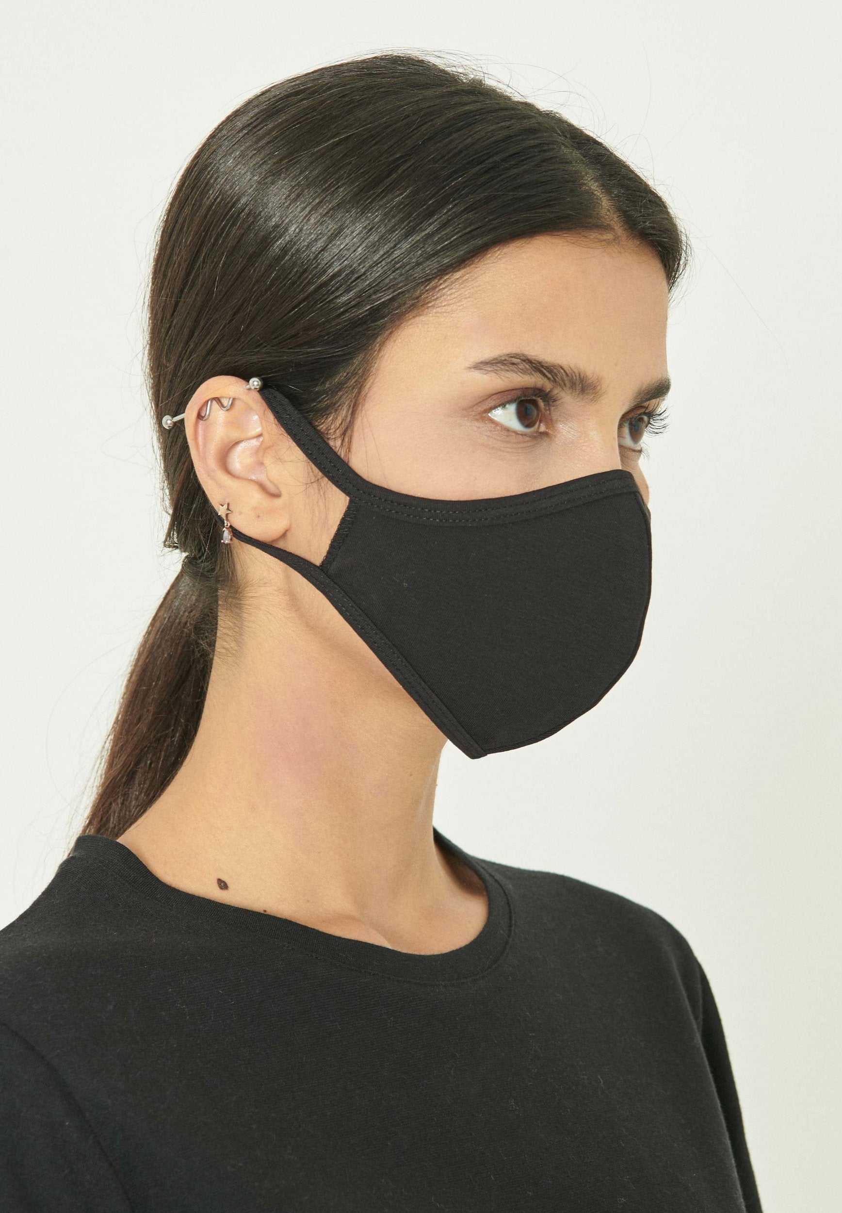 Antibakterielle & Antimikrobielle Behelfs-Mund-Nasen-Maske aus Baumwoll-Mix