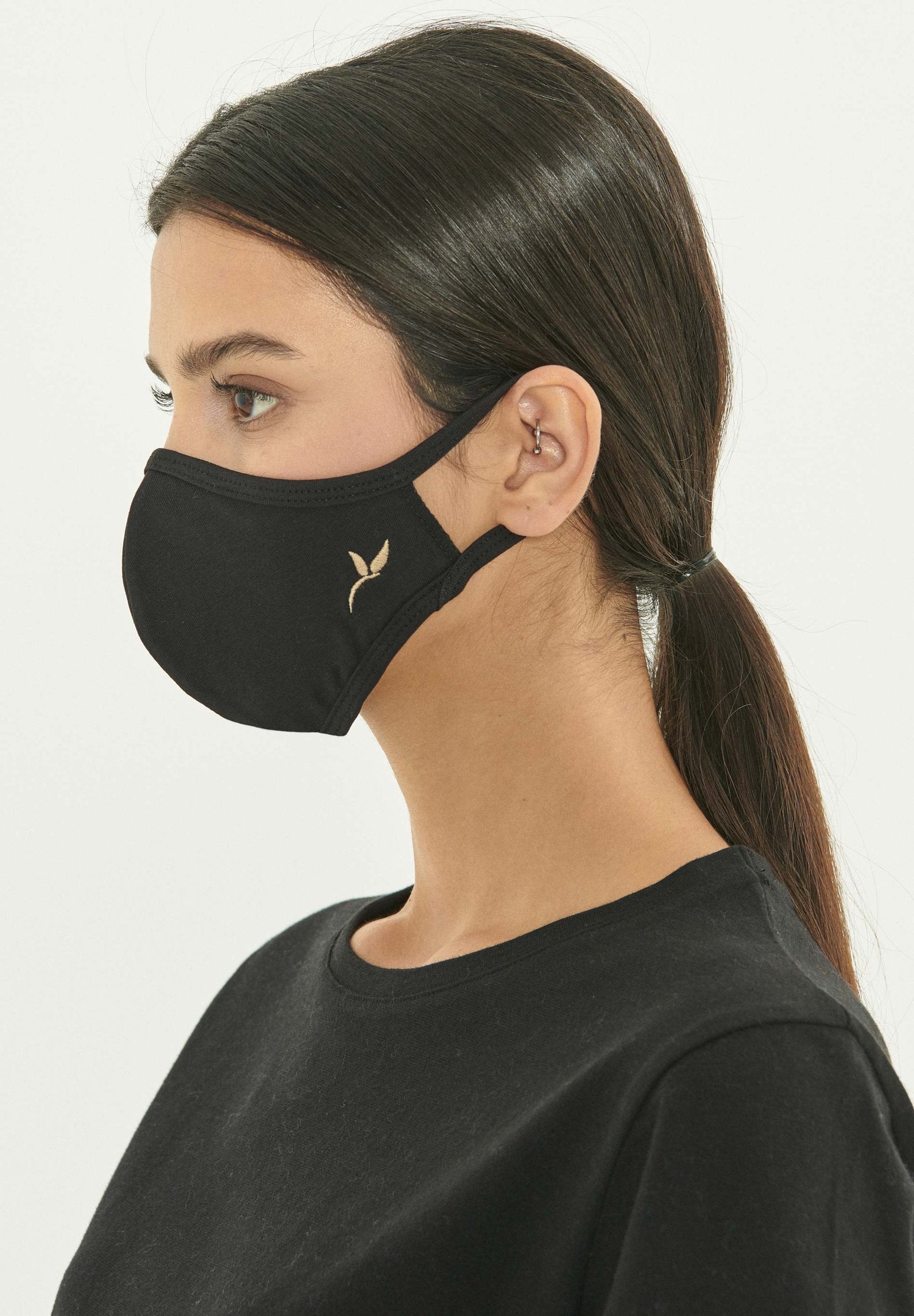 Antibakterielle & Antimikrobielle Behelfs-Mund-Nasen-Maske aus Baumwoll-Mix