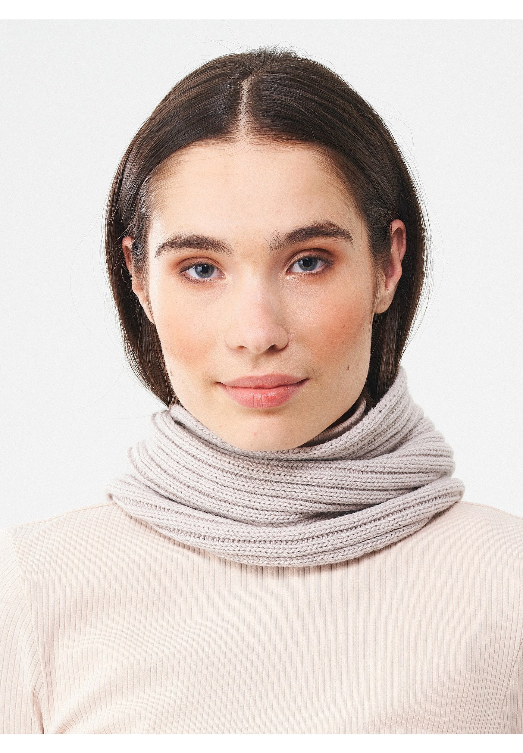 Unisex Strick Loop Schal aus Bio-Merinowolle und Bio-Baumwolle