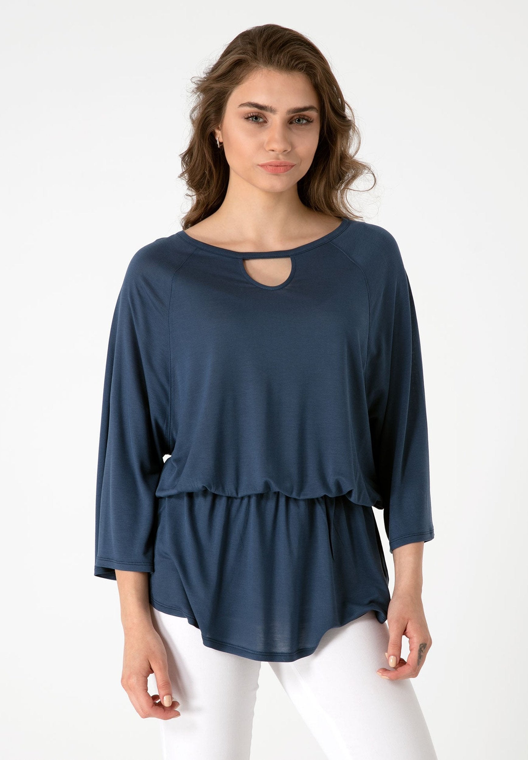 Bluse aus TENCEL™ Lyocell mit 3/4-Arm