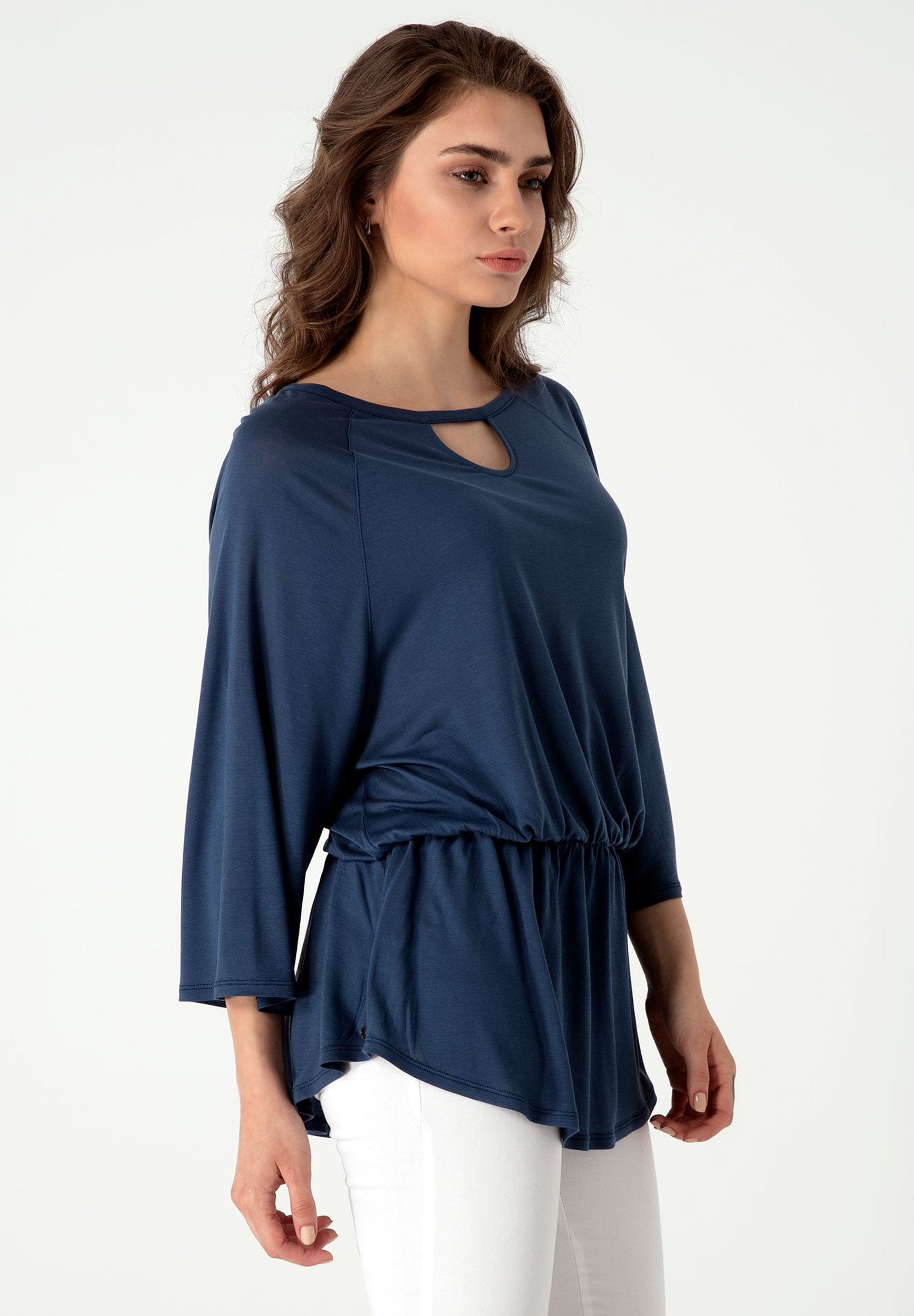 Bluse aus TENCEL™ Lyocell mit 3/4-Arm