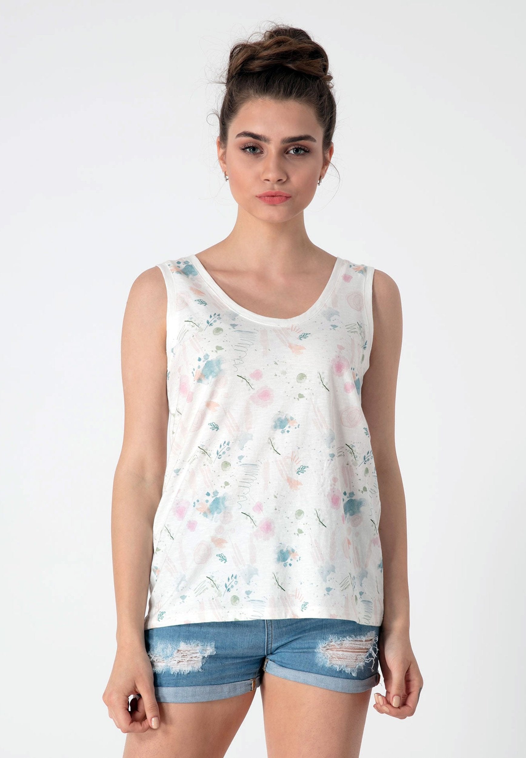 Tank Top aus Bio-Baumwolle mit Print