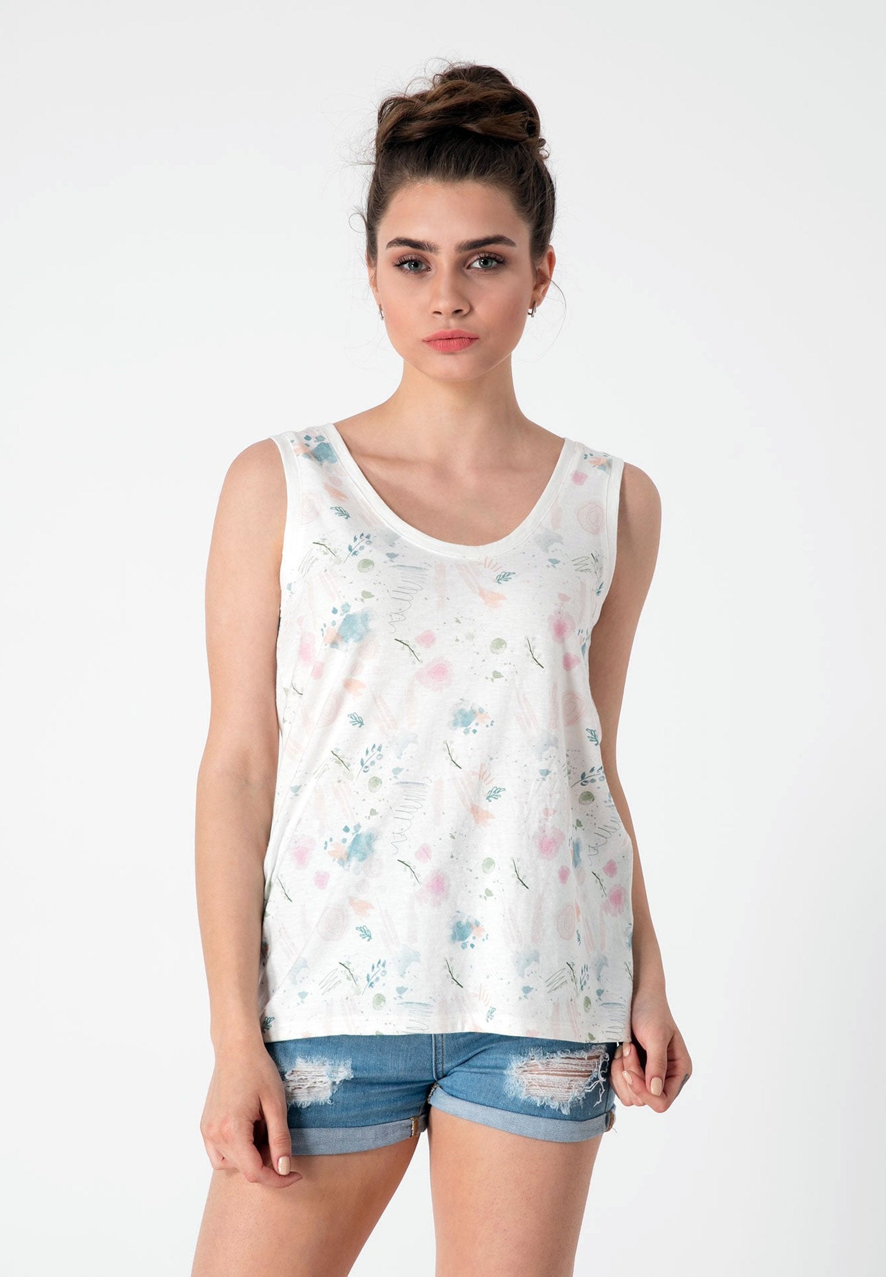Tank Top aus Bio-Baumwolle mit Print