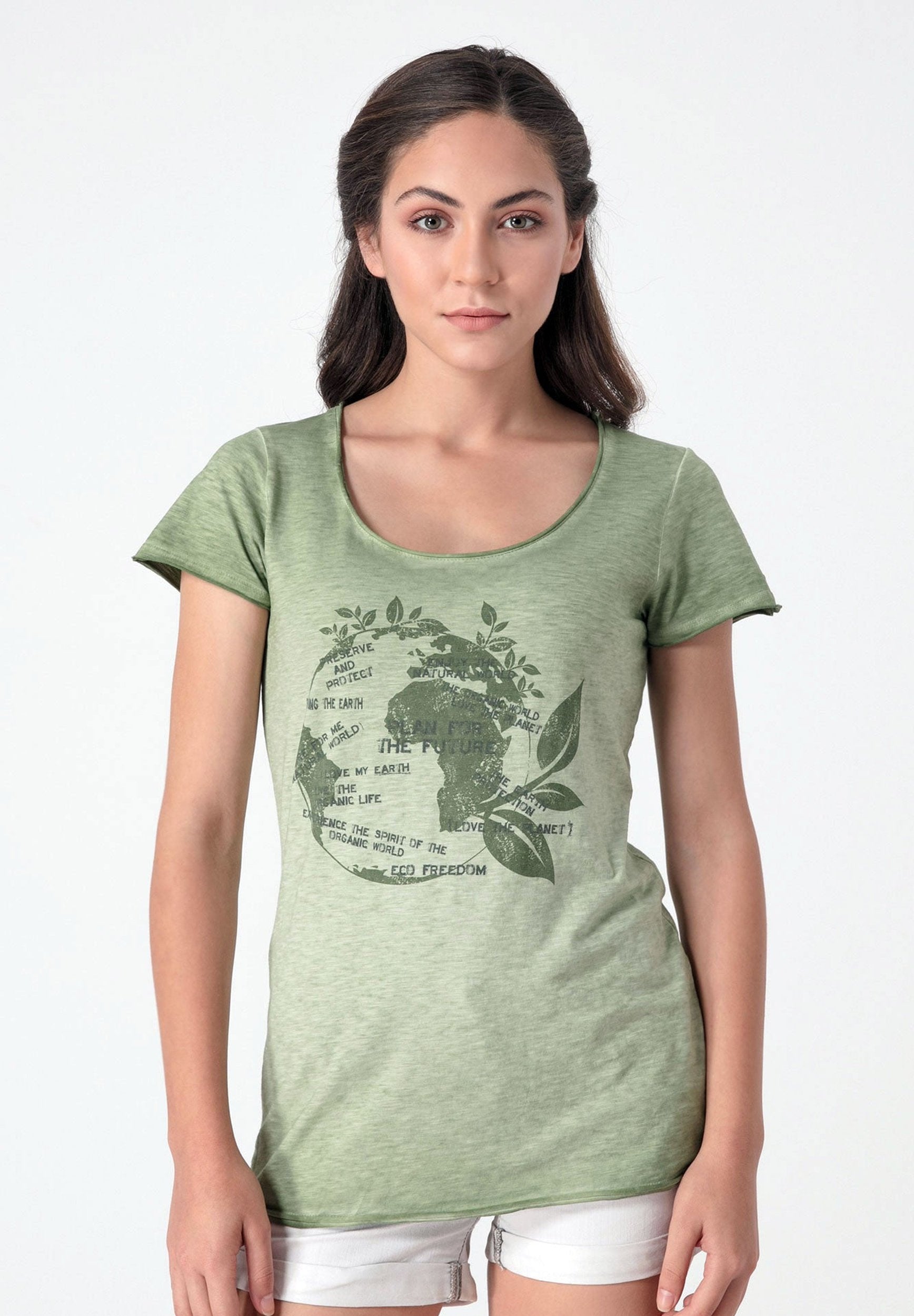 Floral Bedrucktes T-Shirt aus Bio-Baumwolle