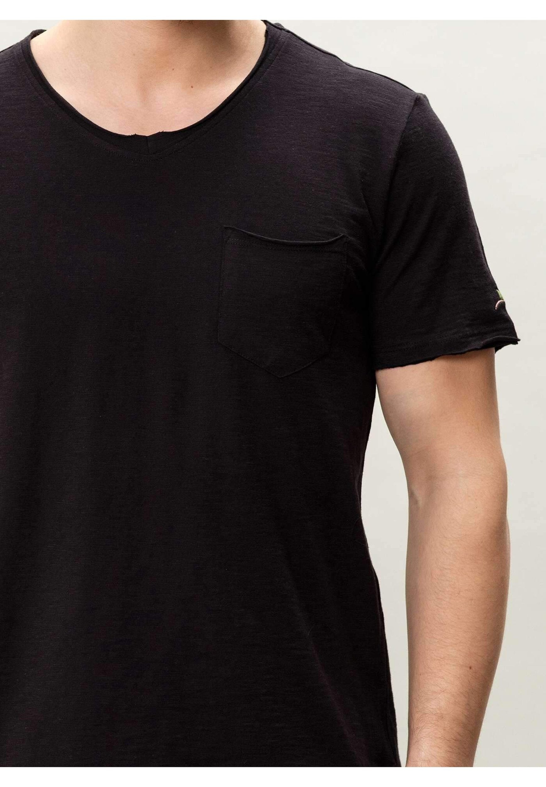 T-Shirt aus Bio-Baumwolle mit Brusttasche