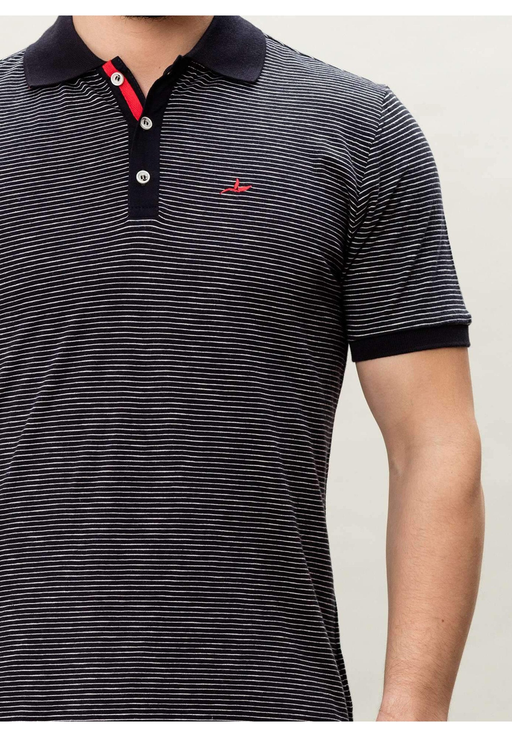 Gestreiftes Poloshirt aus Bio-Baumwolle