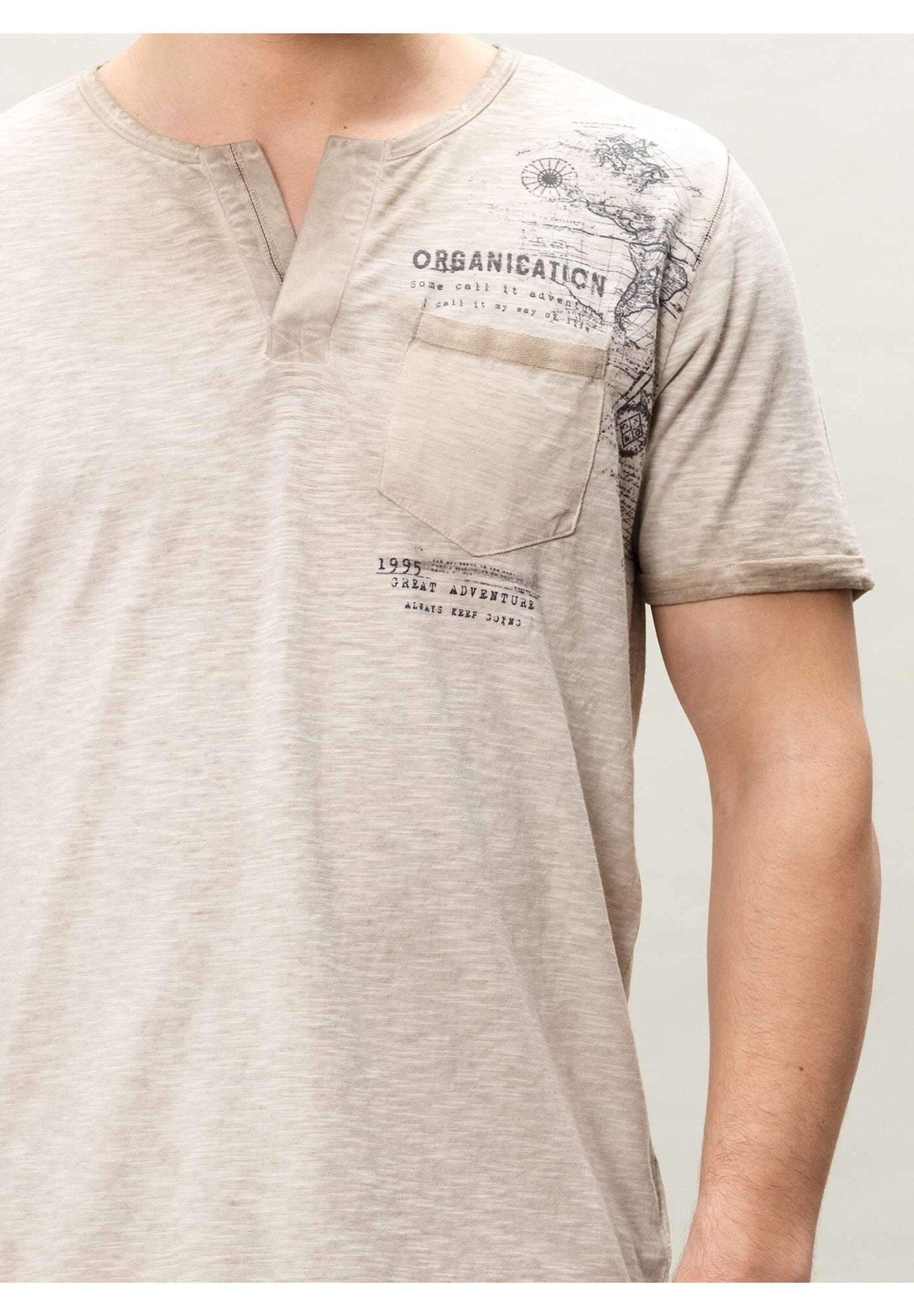 Henleyshirt aus Bio-Baumwolle mit Brusttasche