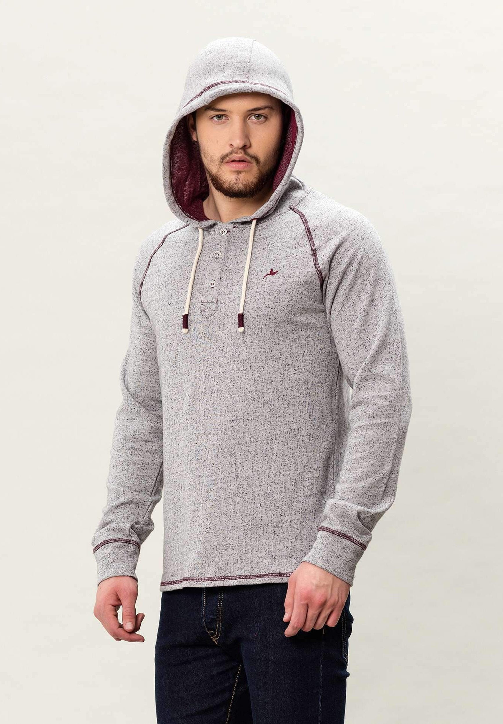 Garn Gefärbter Hoodie aus Bio-Baumwolle