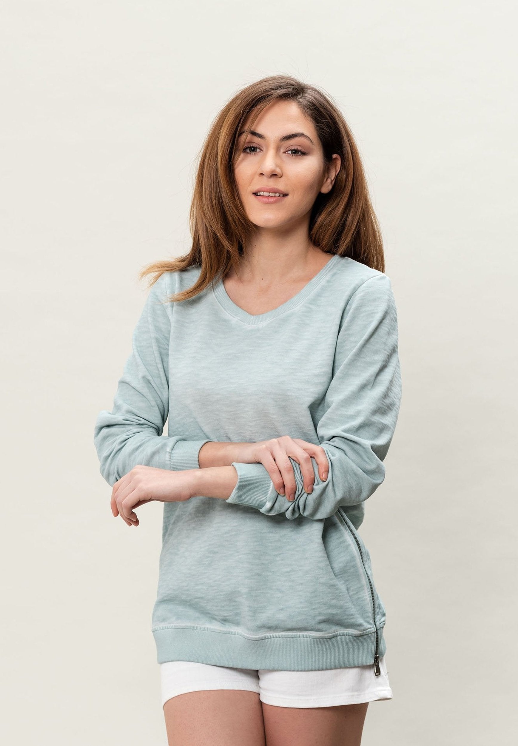 Damen Garment Dyed Sweatshirt