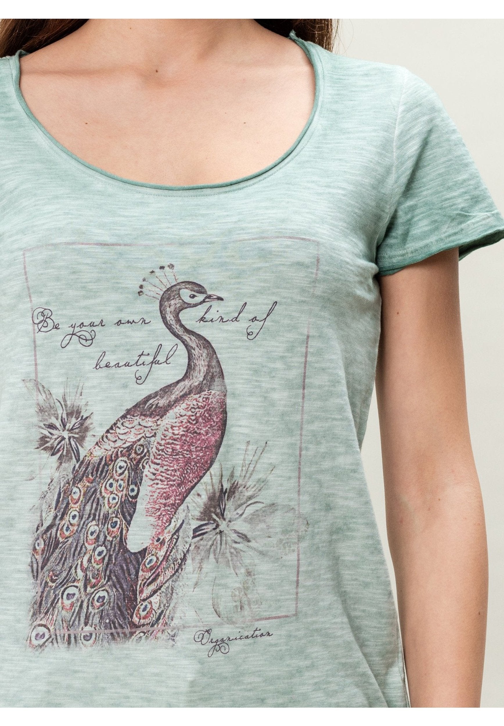 Damen T-Shirt aus Bio-Baumwolle mit Cold Pigment Dye-Effekt