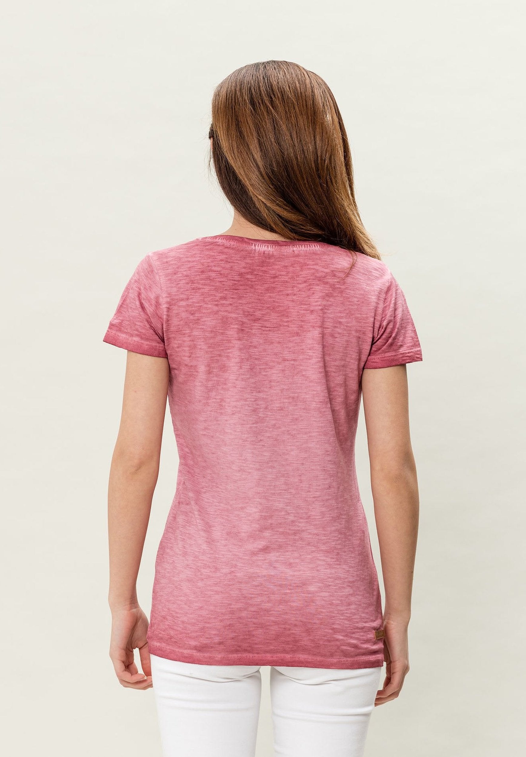 Damen T-Shirt aus Bio-Baumwolle mit Cold Pigment Dye-Effekt