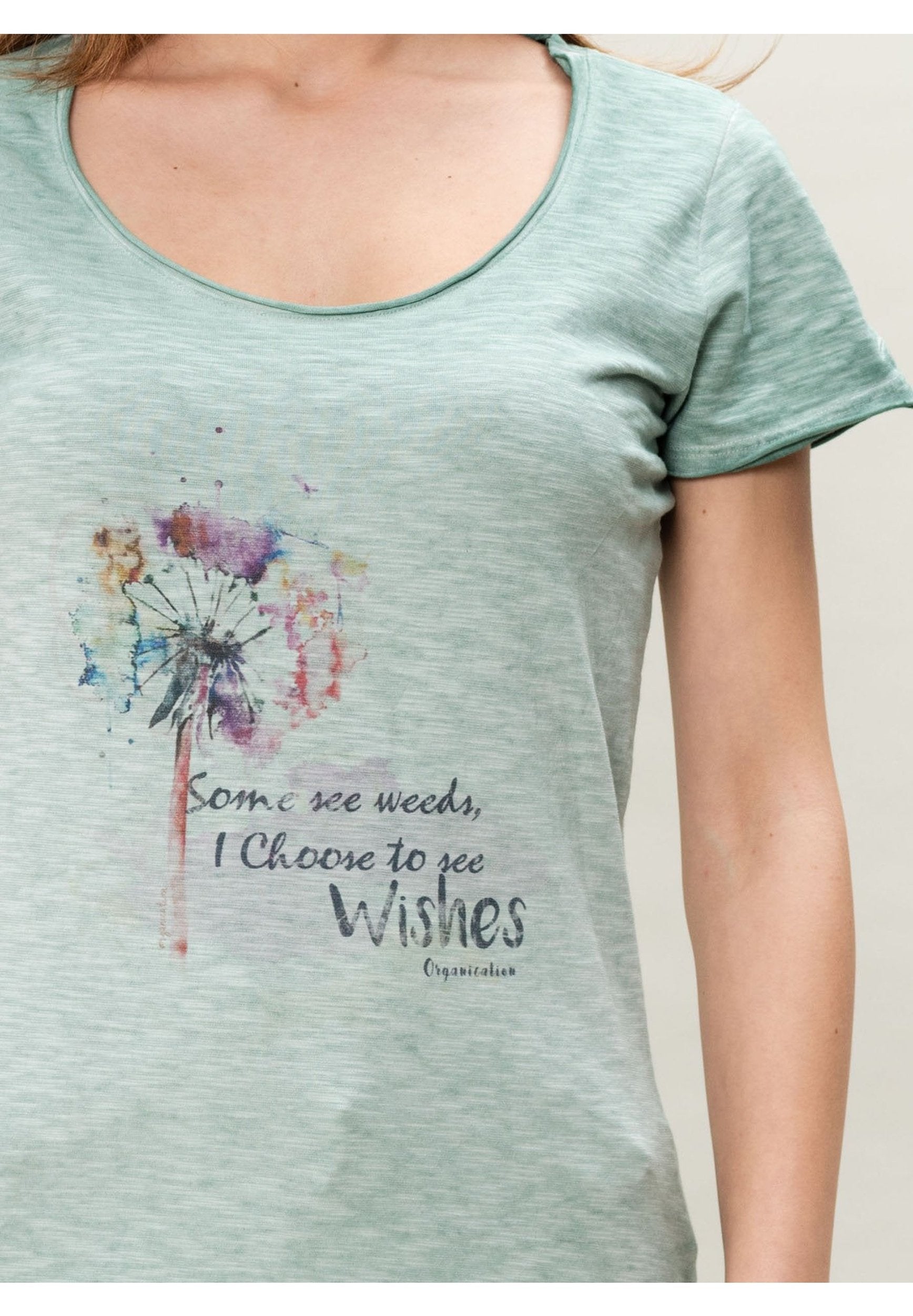 Damen T-Shirt aus Bio-Baumwolle mit Cold Pigment Dye-Effekt