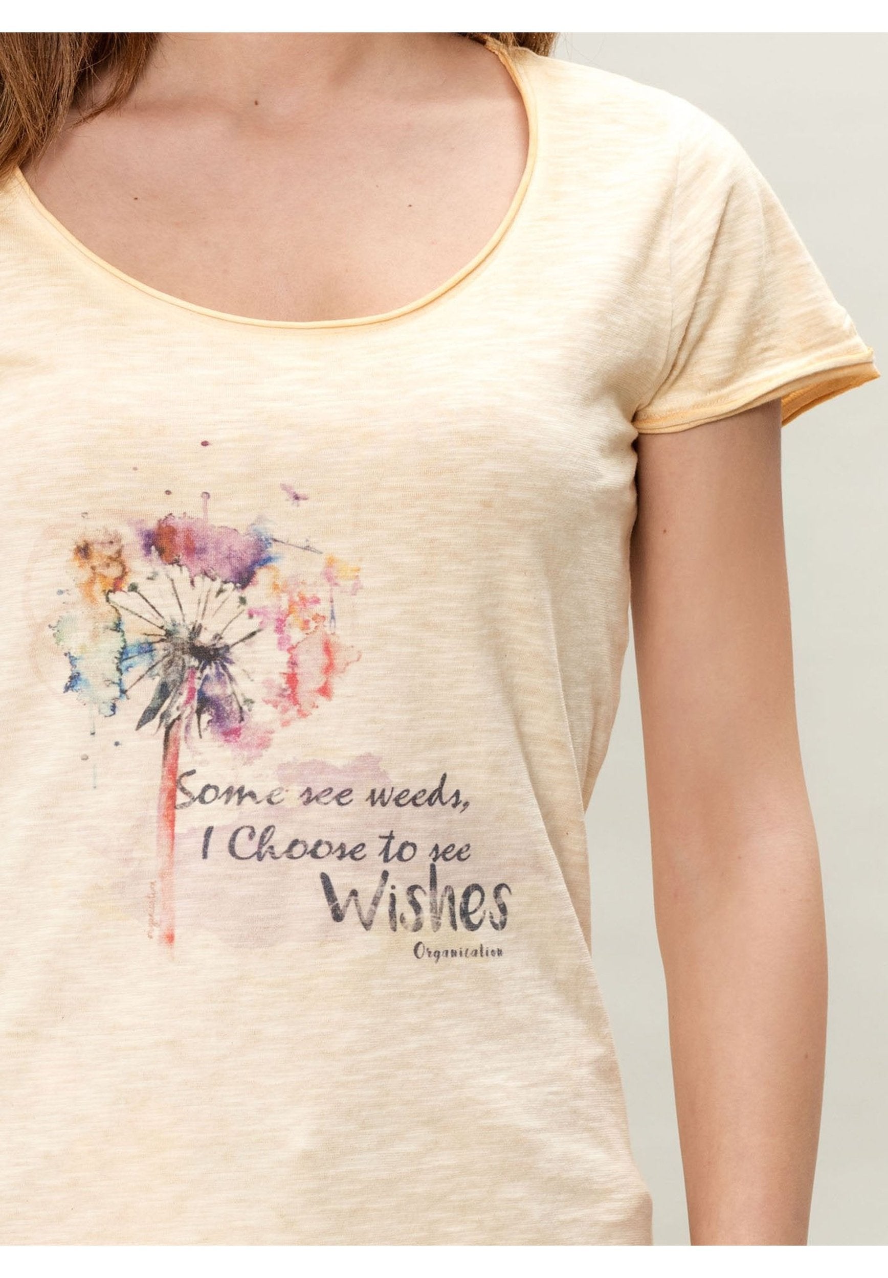 Damen T-Shirt aus Bio-Baumwolle mit Cold Pigment Dye-Effekt