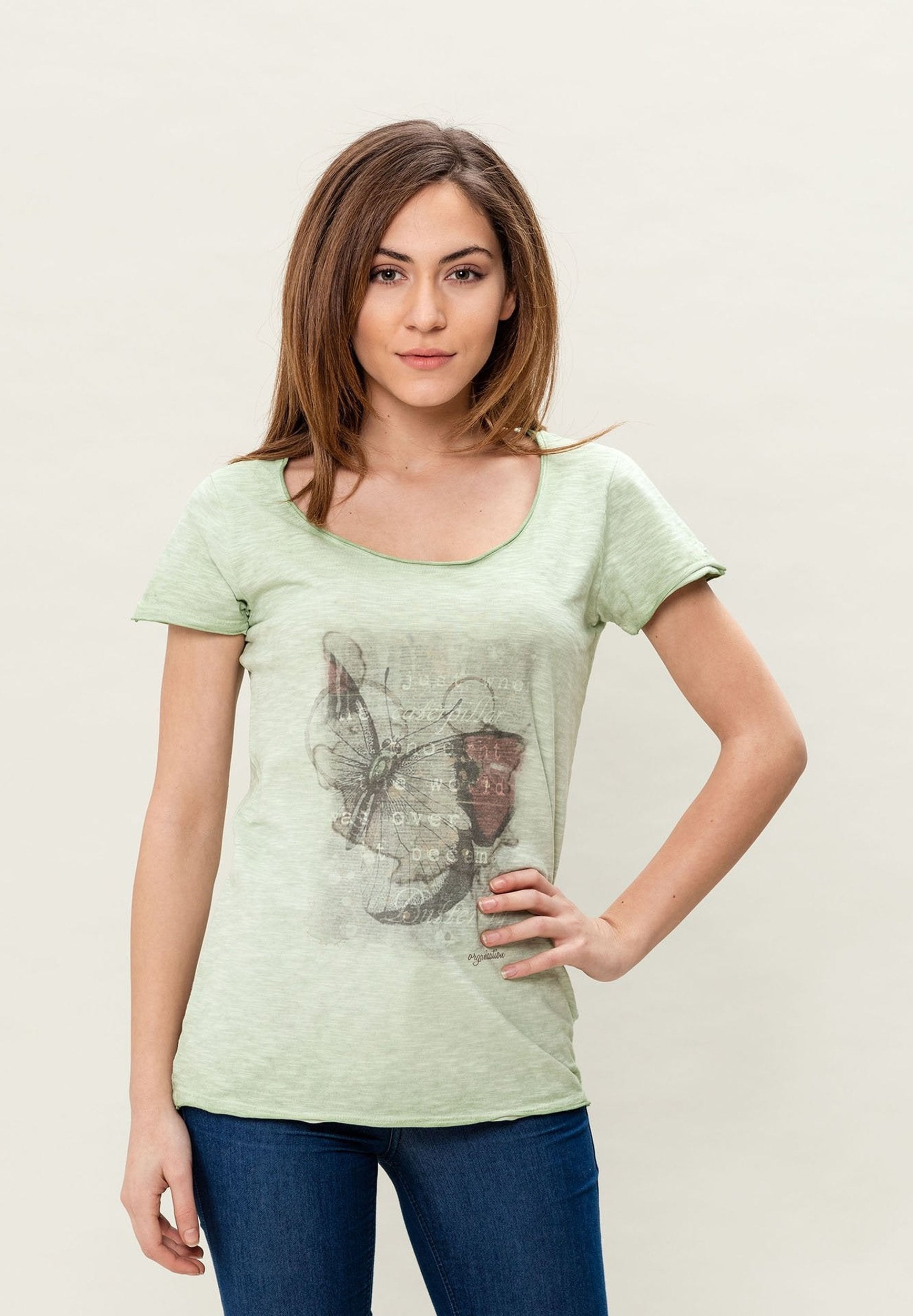 Damen Cold Pigment Dyed T-Shirt aus Bio-Baumwolle