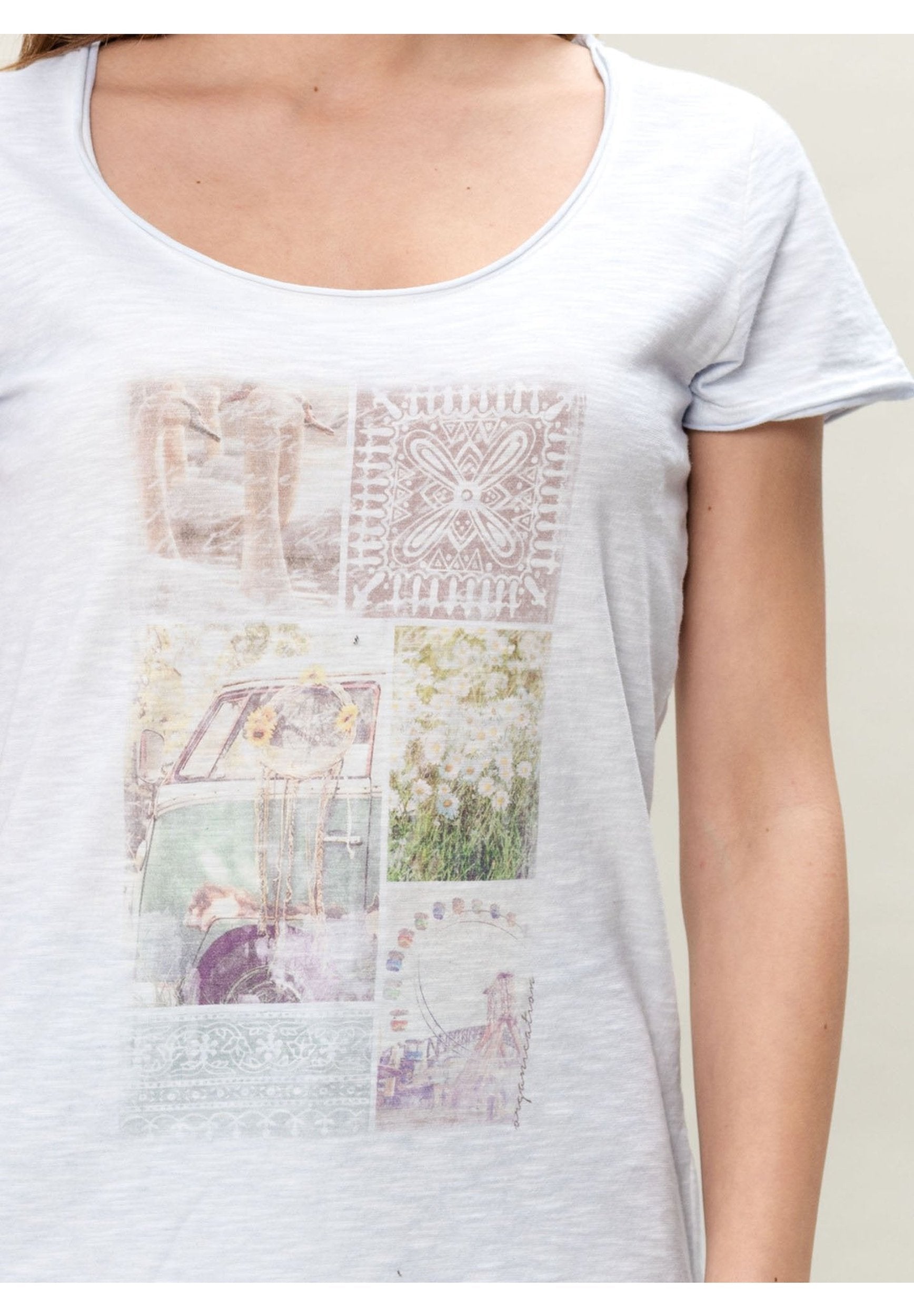 Damen T-Shirt aus Bio-Baumwolle mit Cold Pigment Dye-Effekt