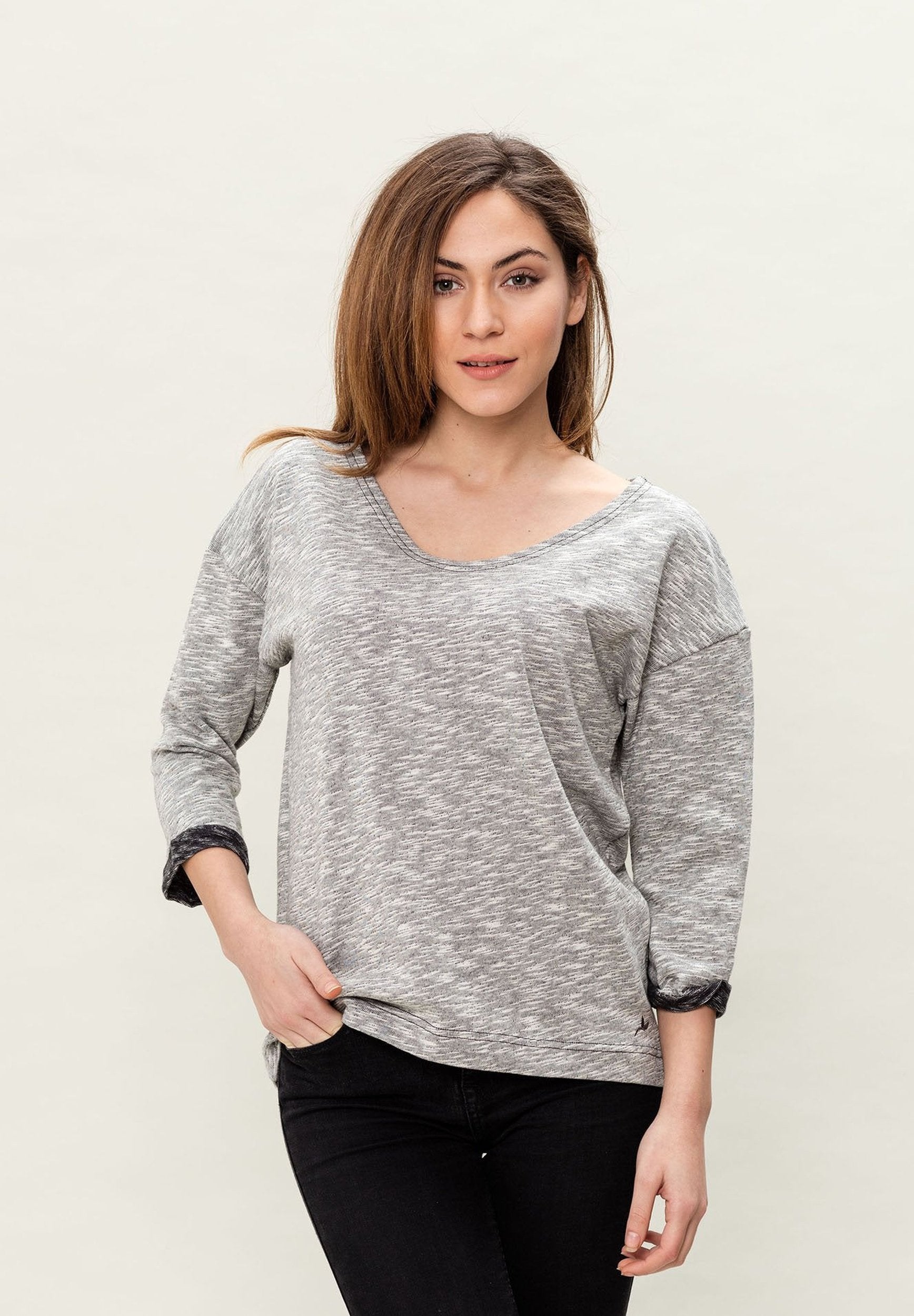 Damen 3/4 Arm Sweatshirt