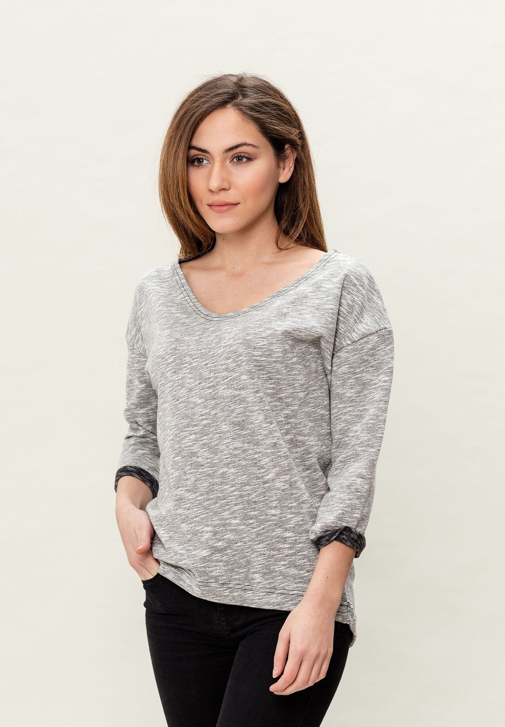 Damen 3/4 Arm Sweatshirt