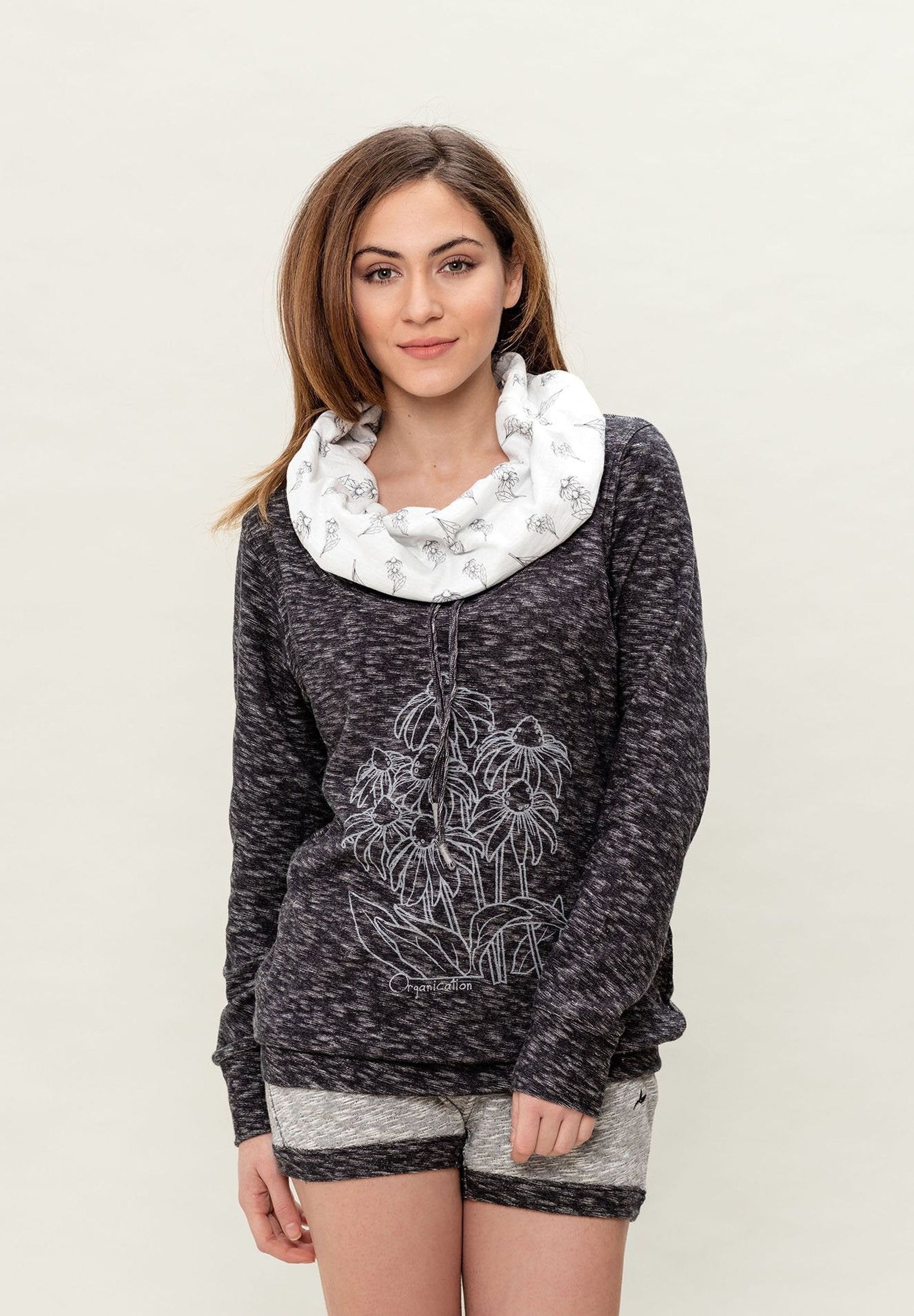 Damen Schalkragen Sweater