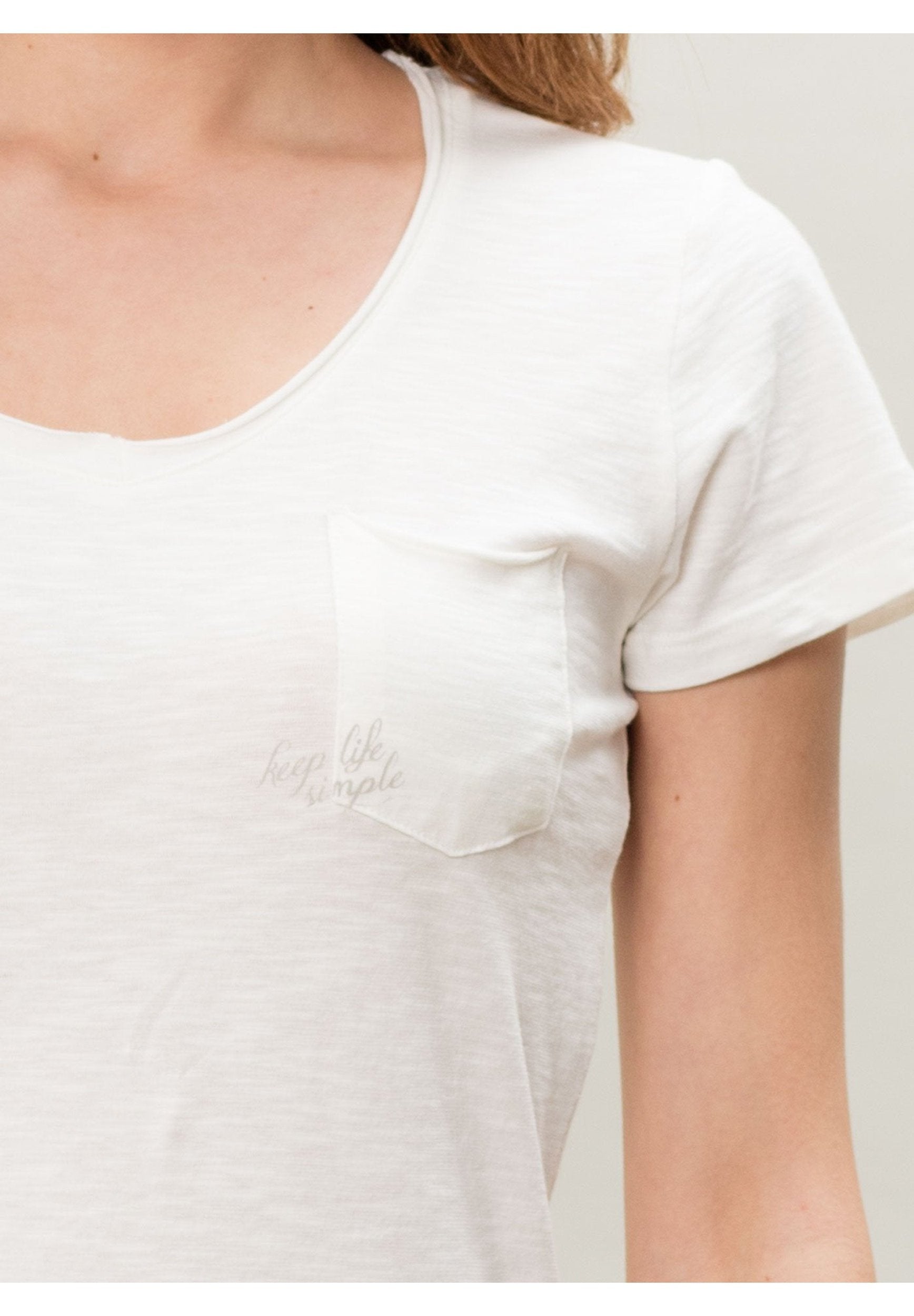 T-Shirt aus Bio-Baumwolle mit Brusttasche