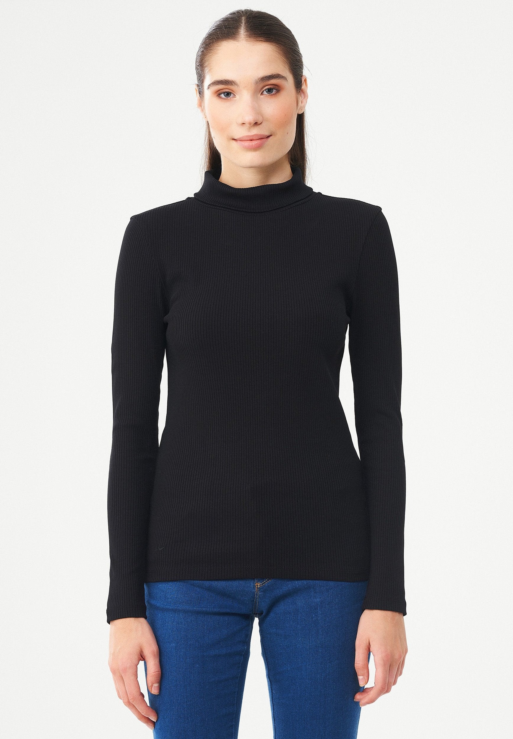 Rollkragenshirt aus Bio-Baumwolle