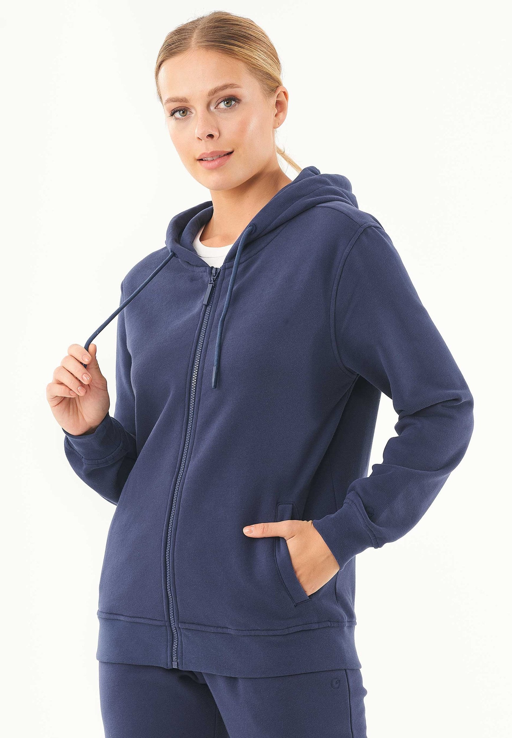 Soft Touch Zip-Hoodie aus Bio-Baumwolle