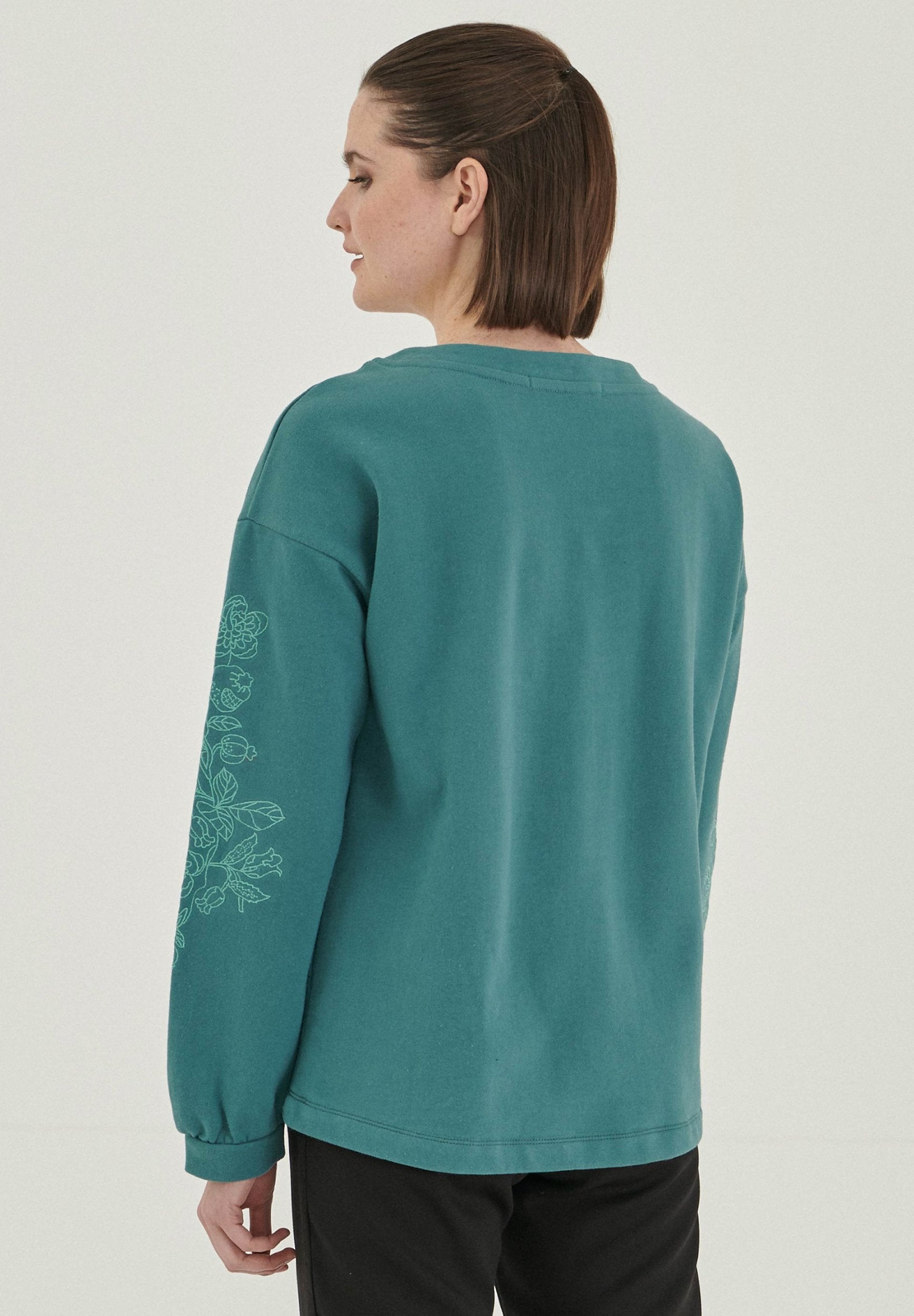 Sweatshirt aus Bio-Baumwolle mit Stickerei