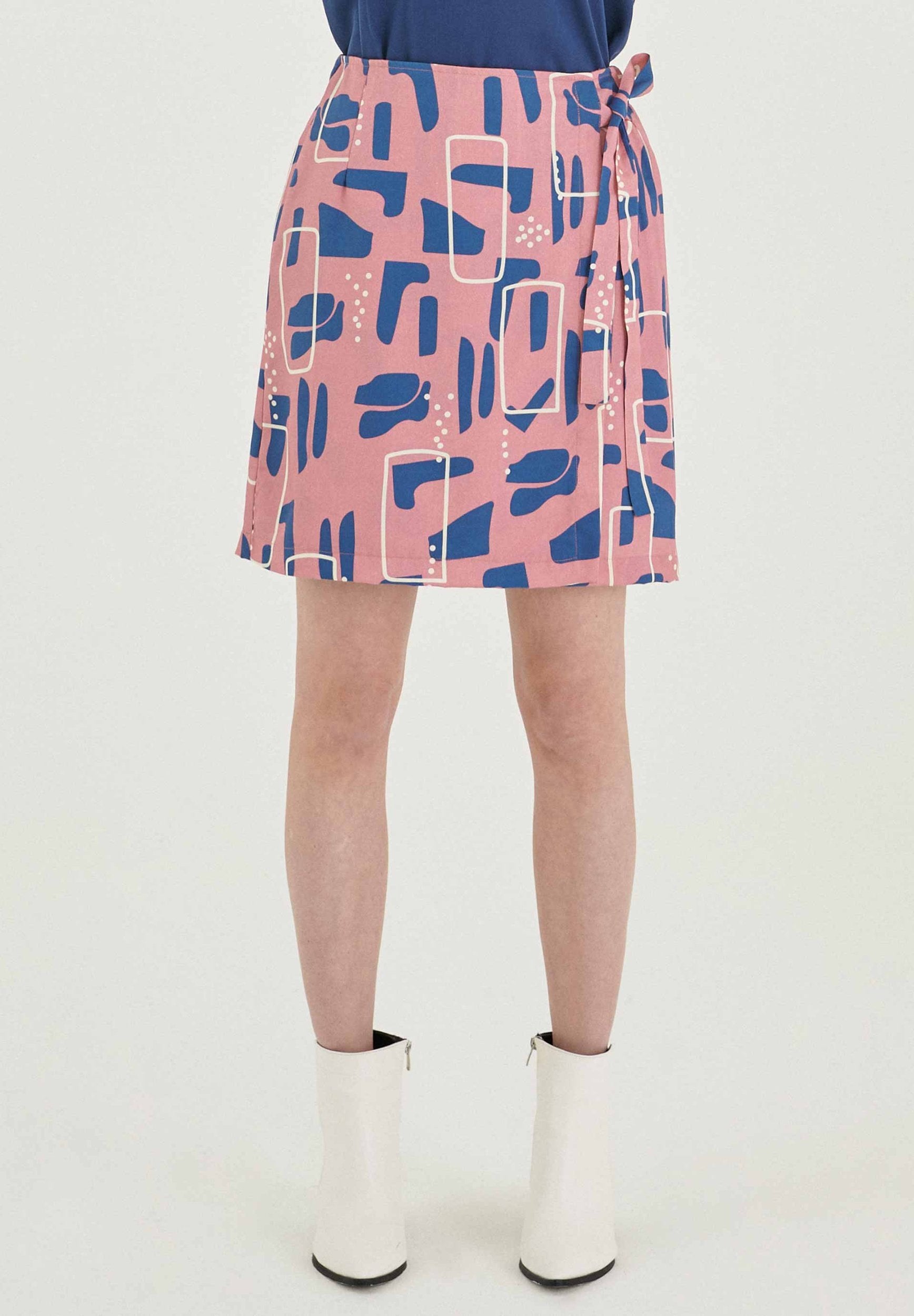Minirock aus TENCEL™ Lyocell mit Allover-Print