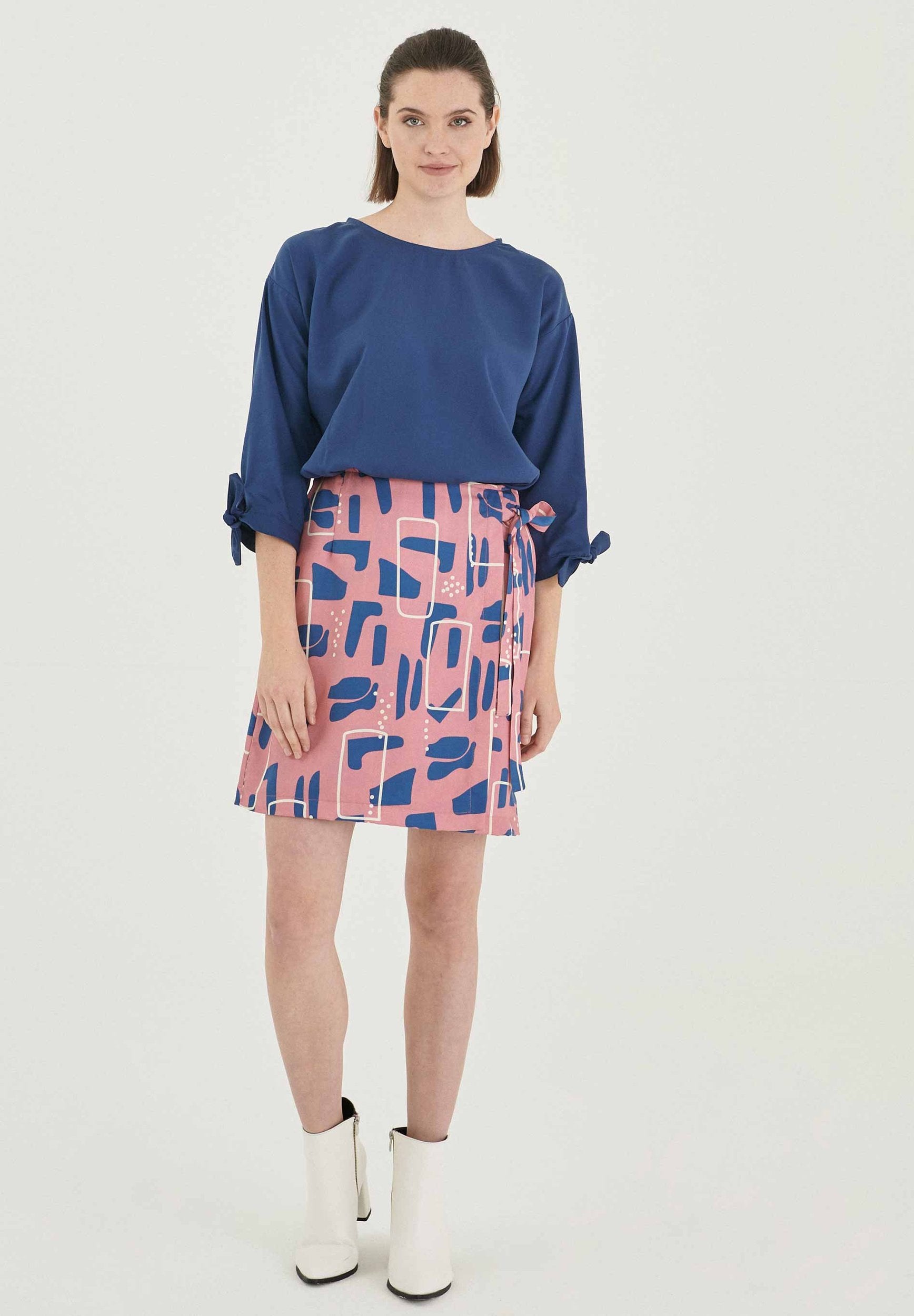 Minirock aus TENCEL™ Lyocell mit Allover-Print