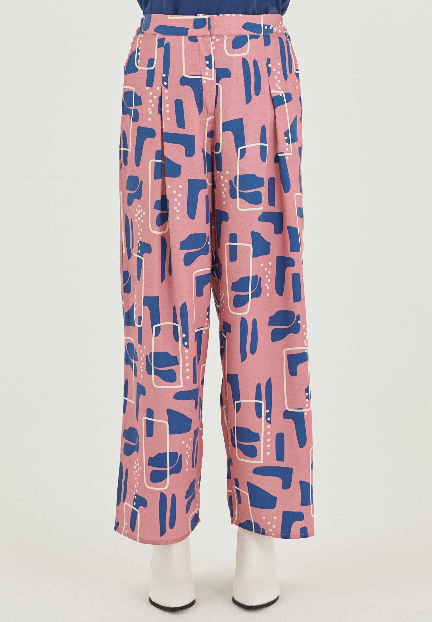 Hose aus TENCEL™ Lyocell mit Allover-Print